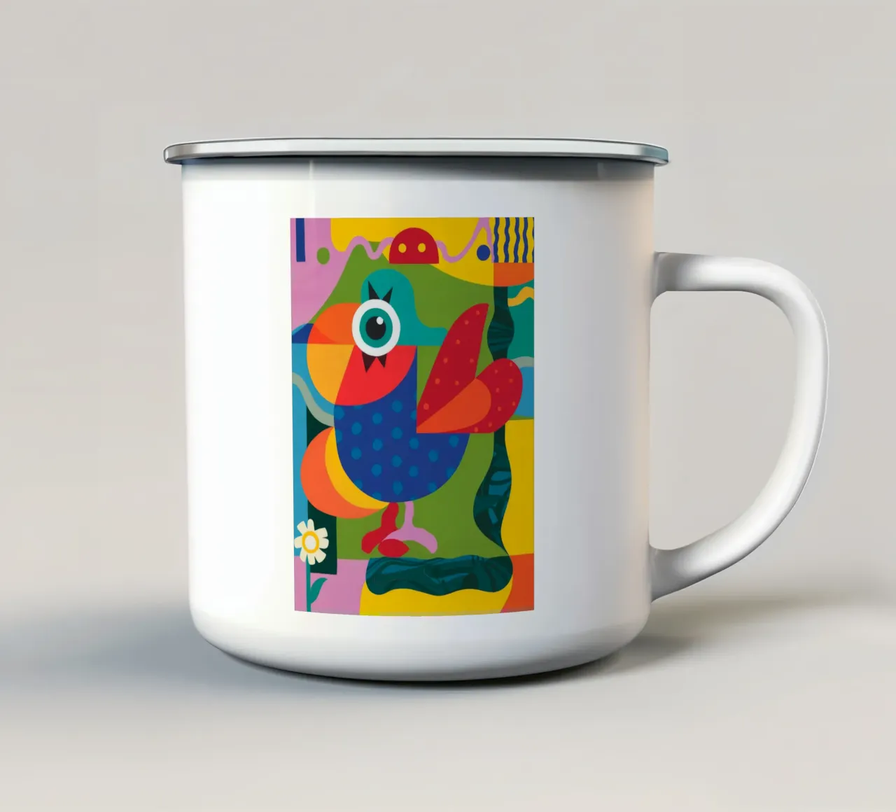 Voliera geometrica tazza in smalto da Monarco Virtuoso
