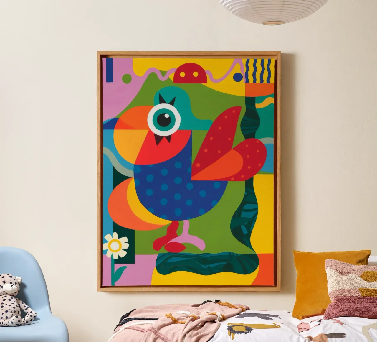 Geometrische Voliere Leinwand mit Schattenfugenrahmen von Monarco Virtuoso