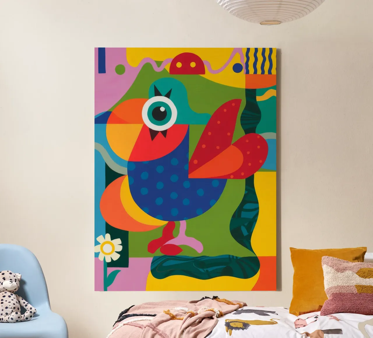 Geometrische Voliere Leinwand mit Schattenfugenrahmen von Monarco Virtuoso