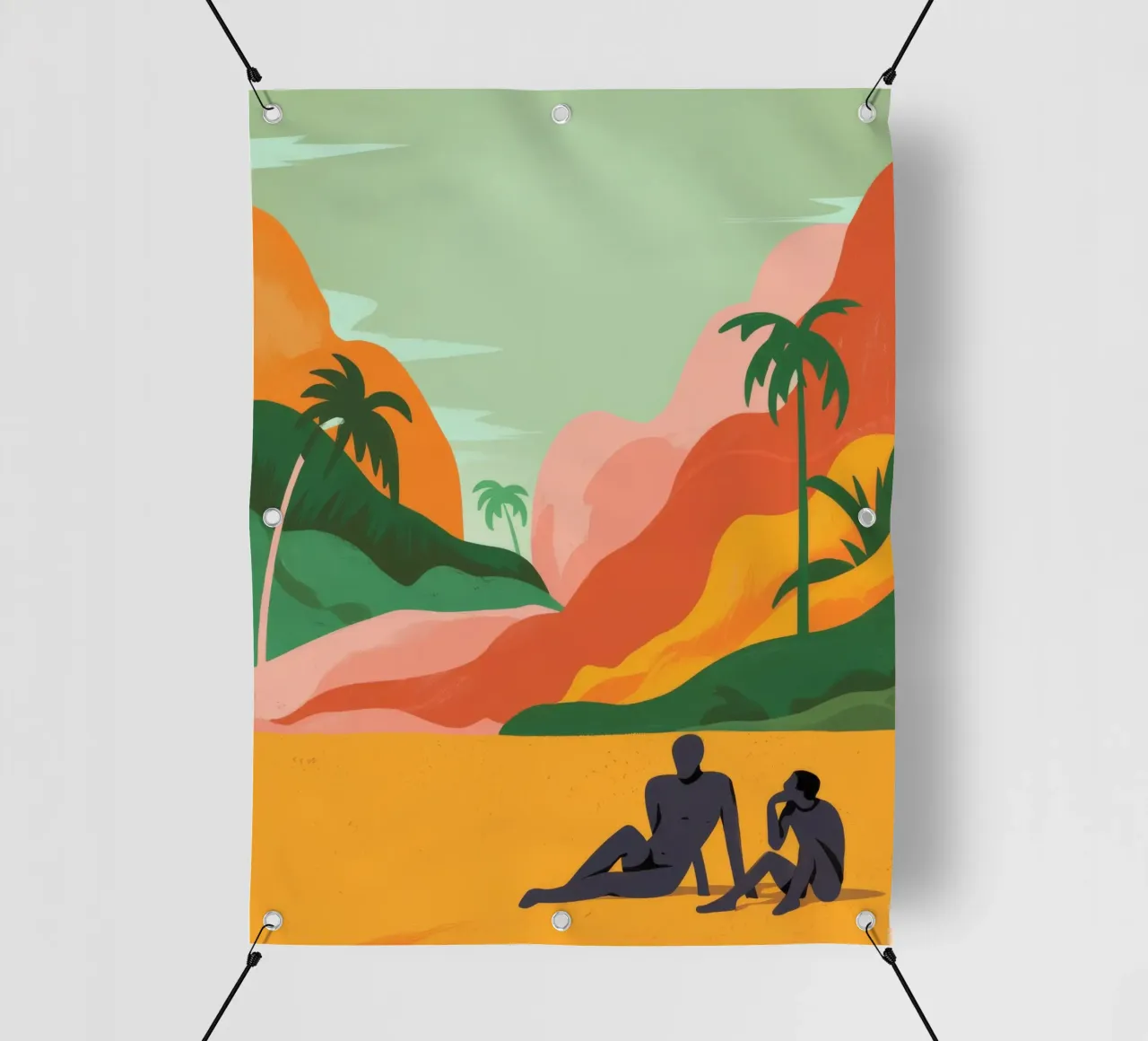 Spiaggia contemplativa telo in pvc da Artie Shifa