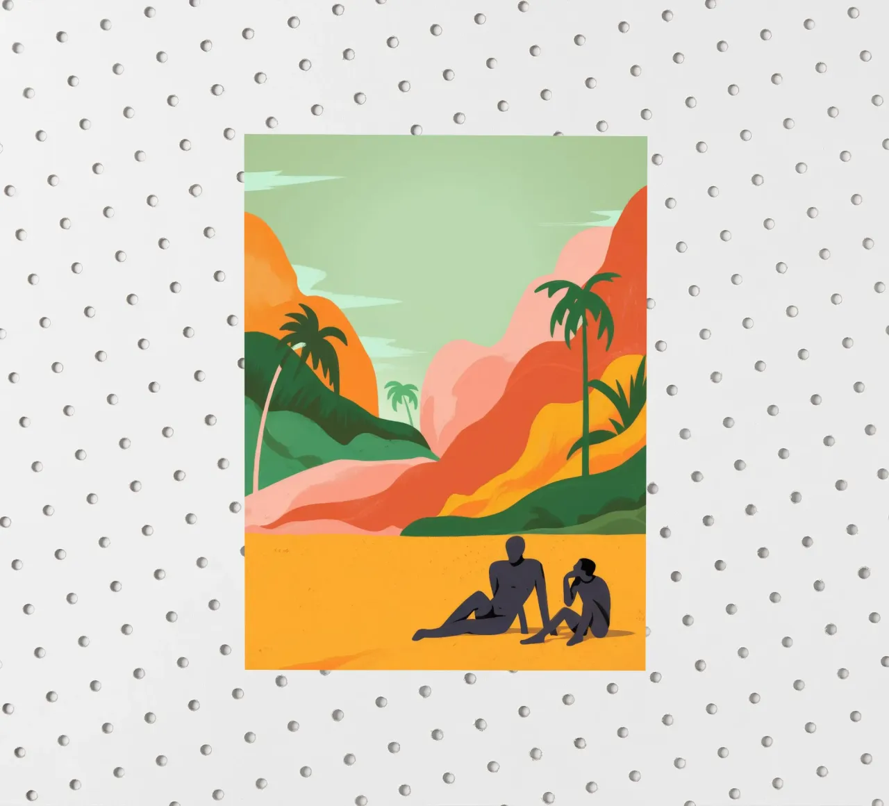 Contemplative Beach sticker by Artie Shifa