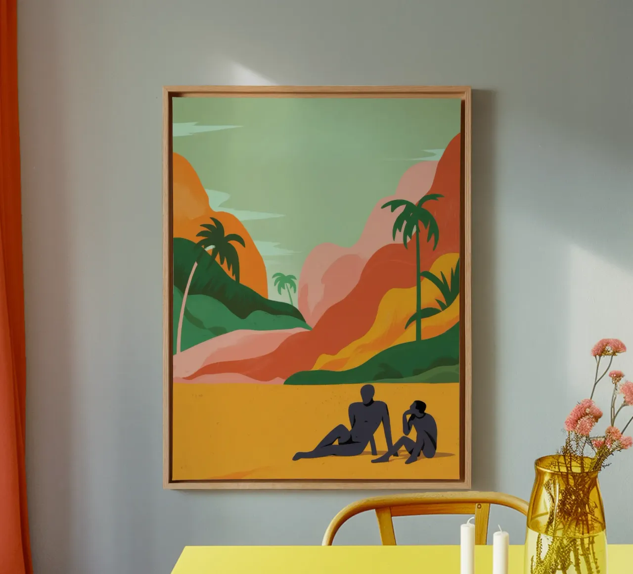 Contemplative Beach canvas by Artie Shifa