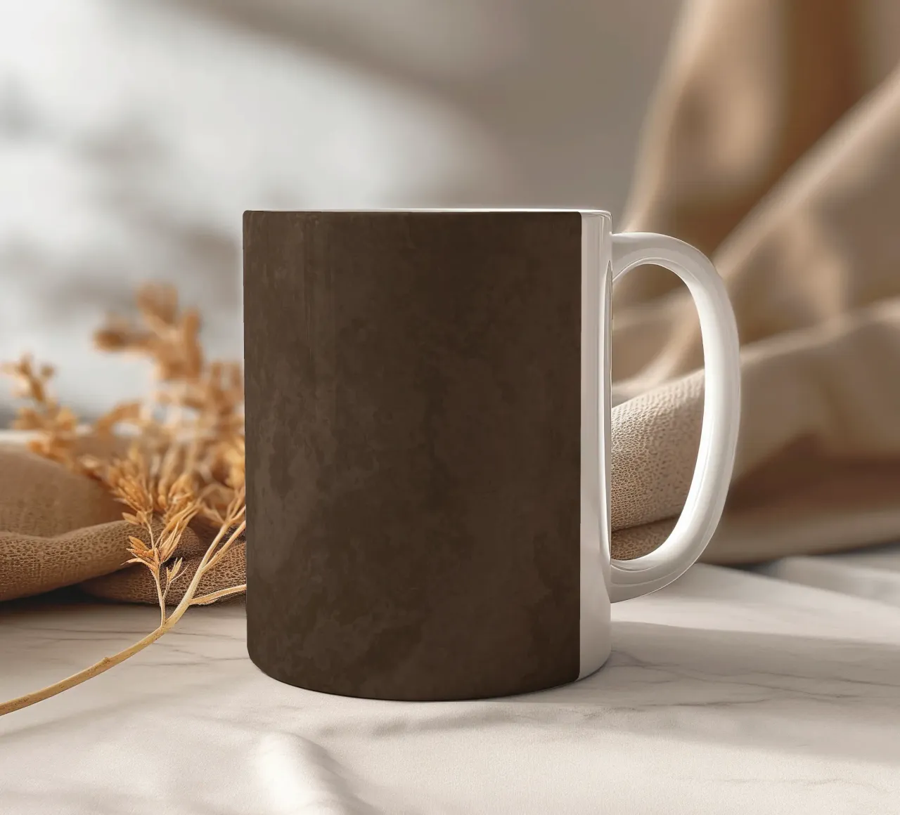 Struttura in calcestruzzo marrone cioccolato tazza in ceramica da amini54