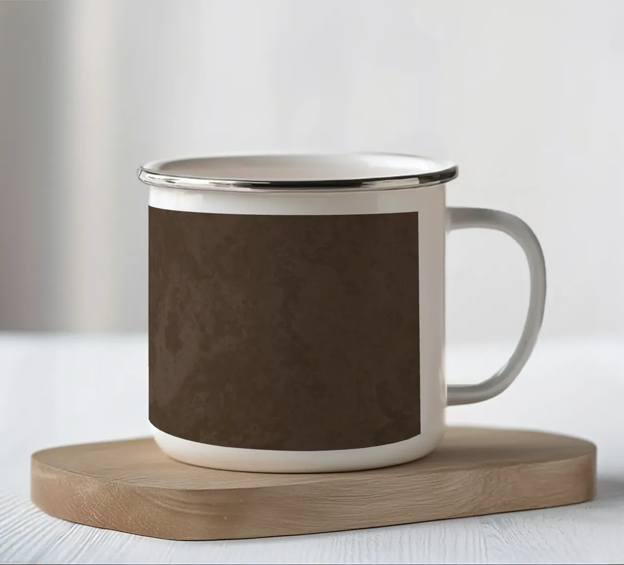 Struttura in calcestruzzo marrone cioccolato tazza in smalto da amini54