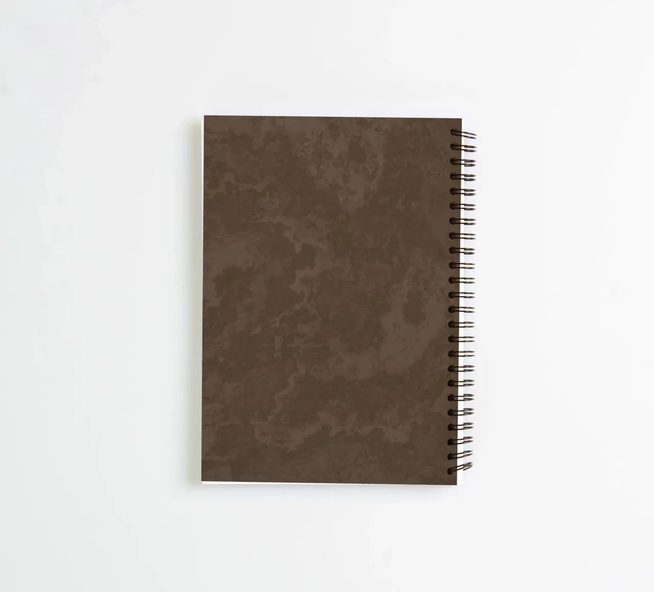 Chocolate Brown Concrete Texture spiral notebook by amini54