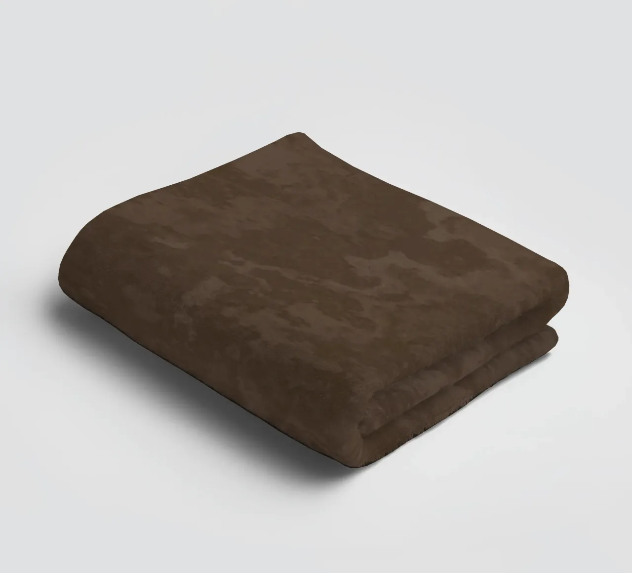 Chocolate Brown Concrete Texture towel by amini54