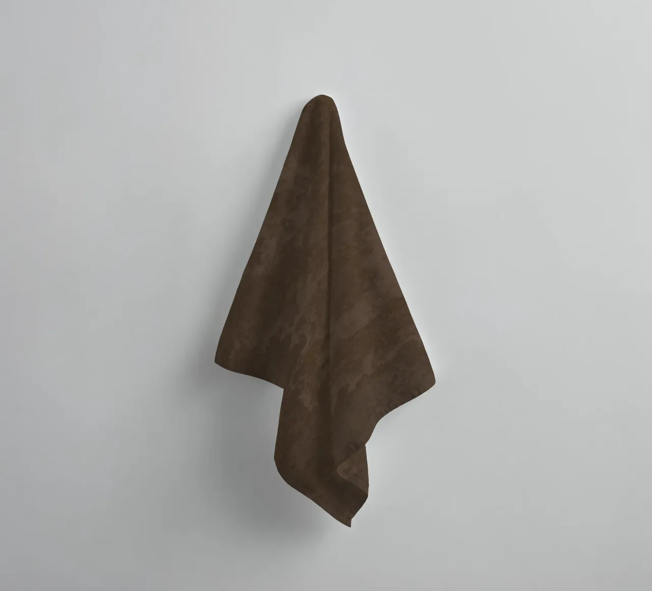 Chocolate Brown Concrete Texture towel by amini54