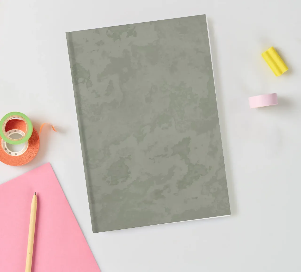 Thyme Green Concrete Texture notebook by amini54