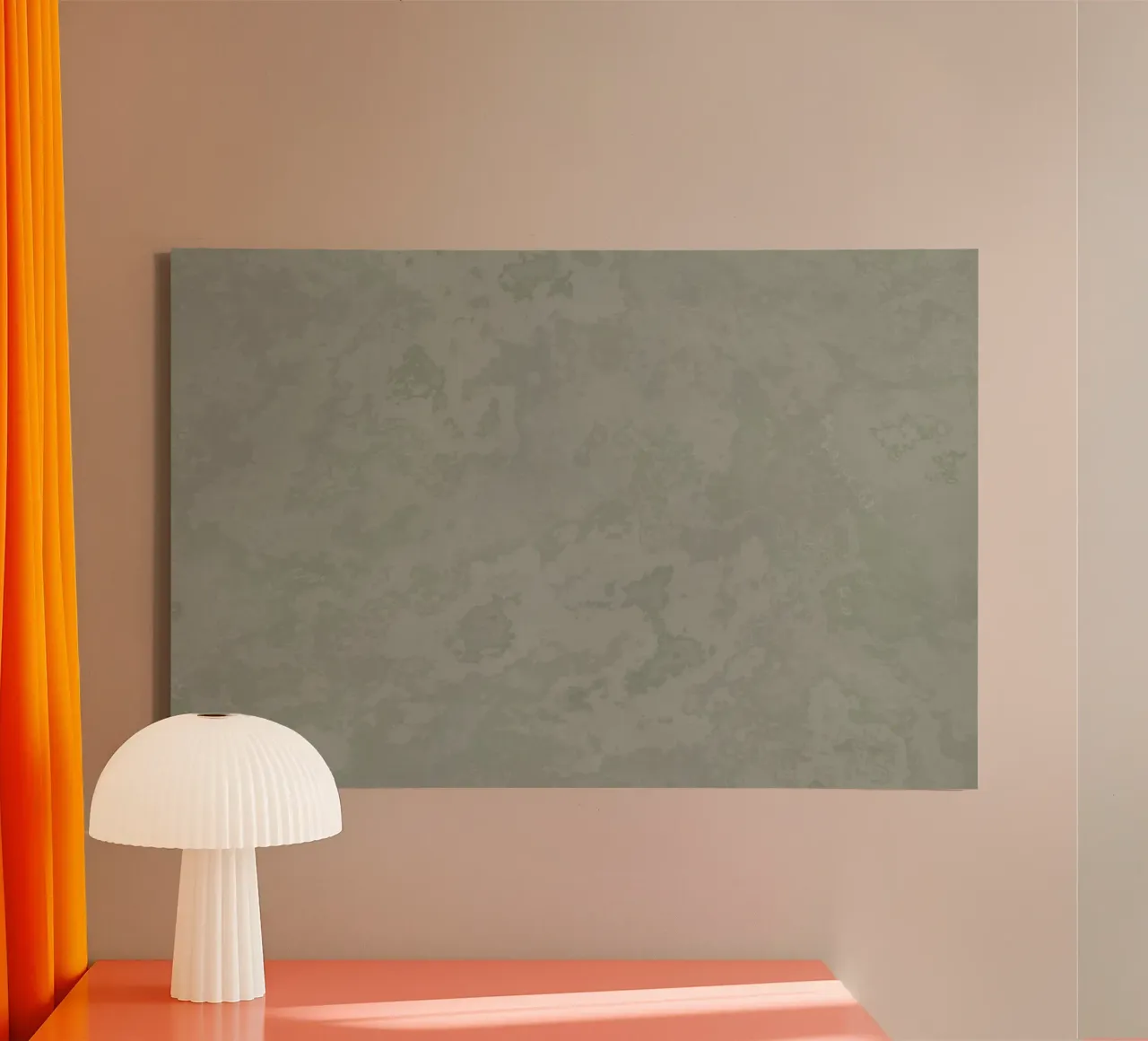 Thyme Green Concrete Texture canvas with Floater frame by amini54
