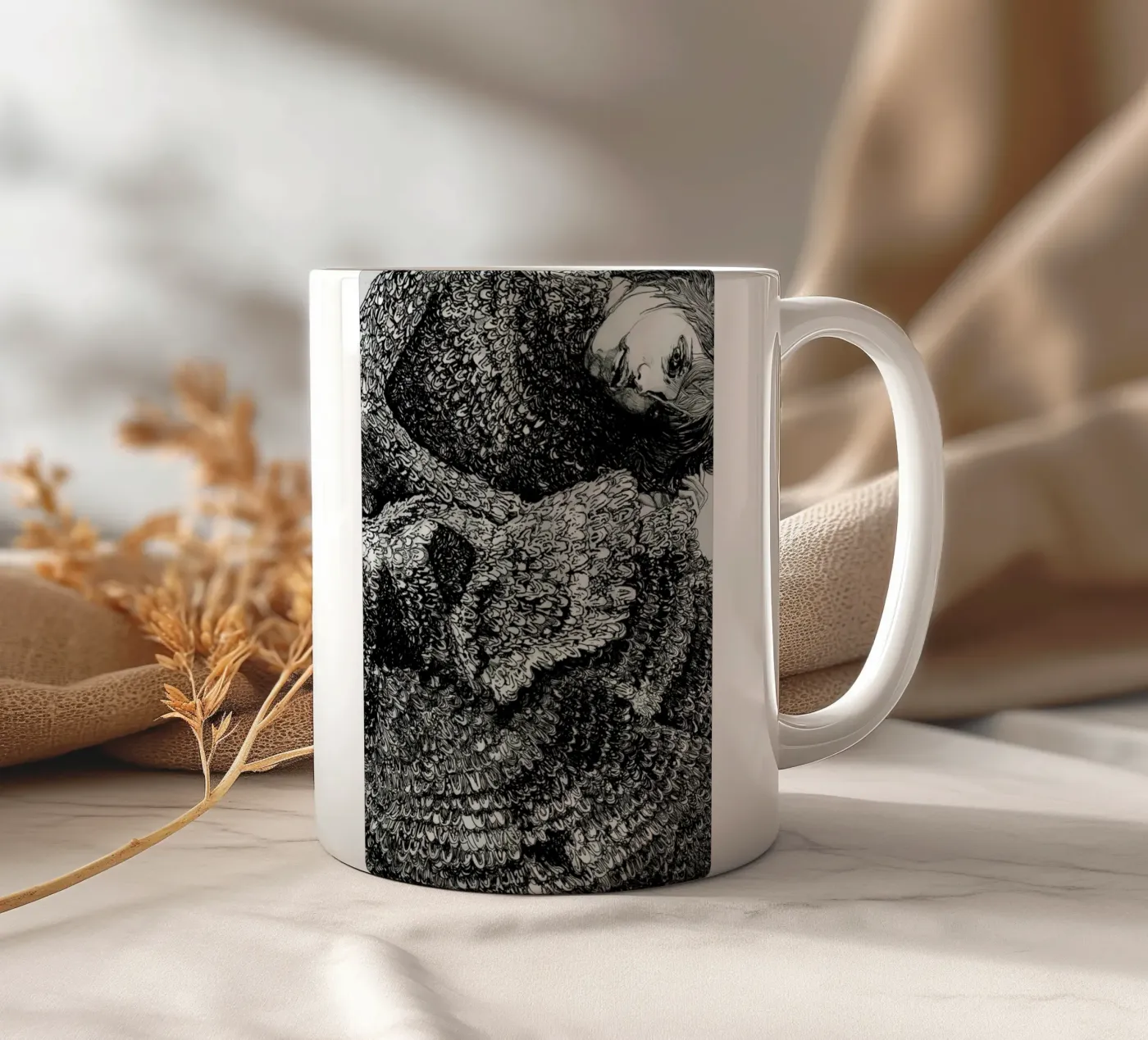 Structure ceramic mug by Agnes KR Patience
