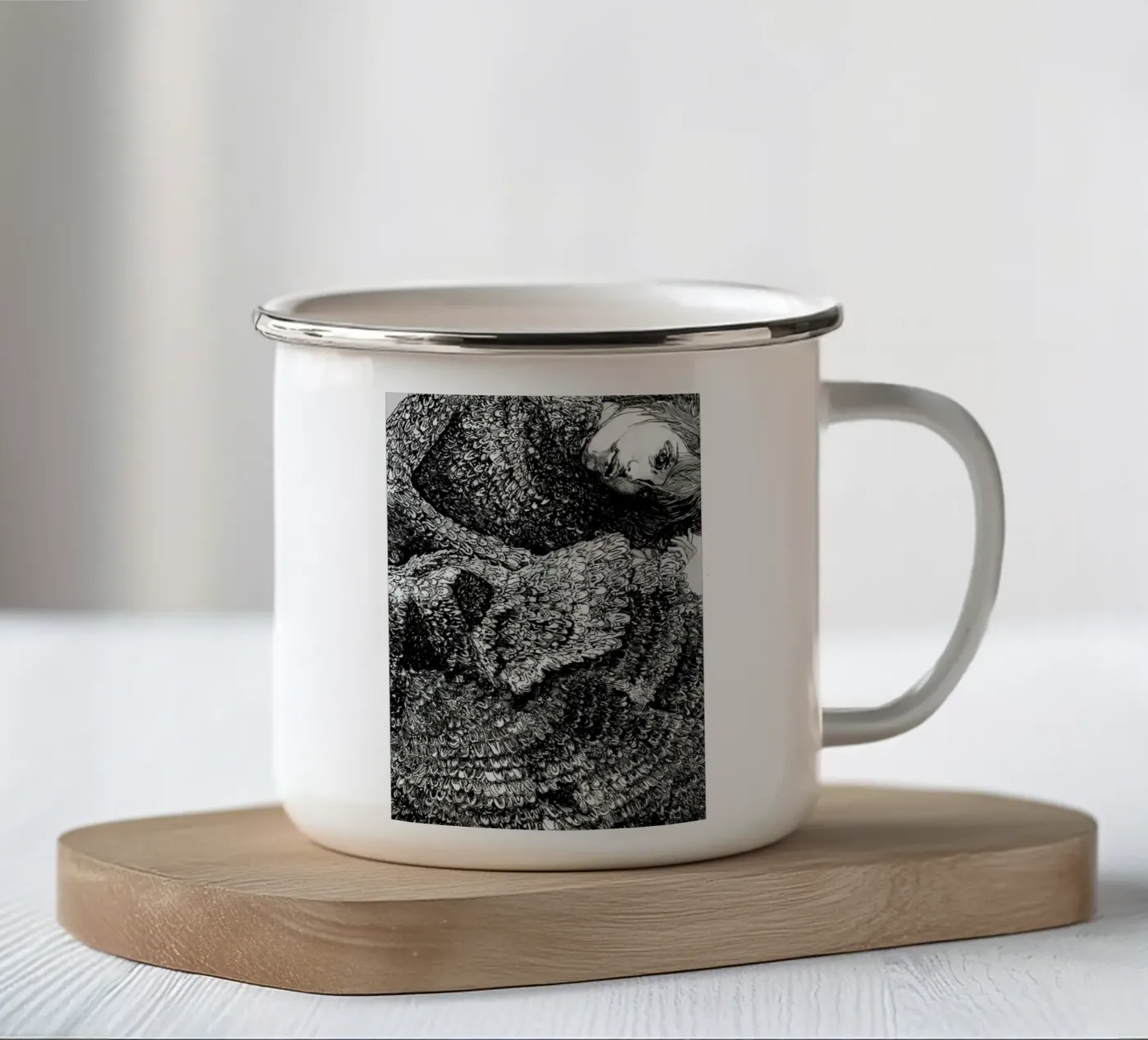 Structure enamel mug by Agnes KR Patience