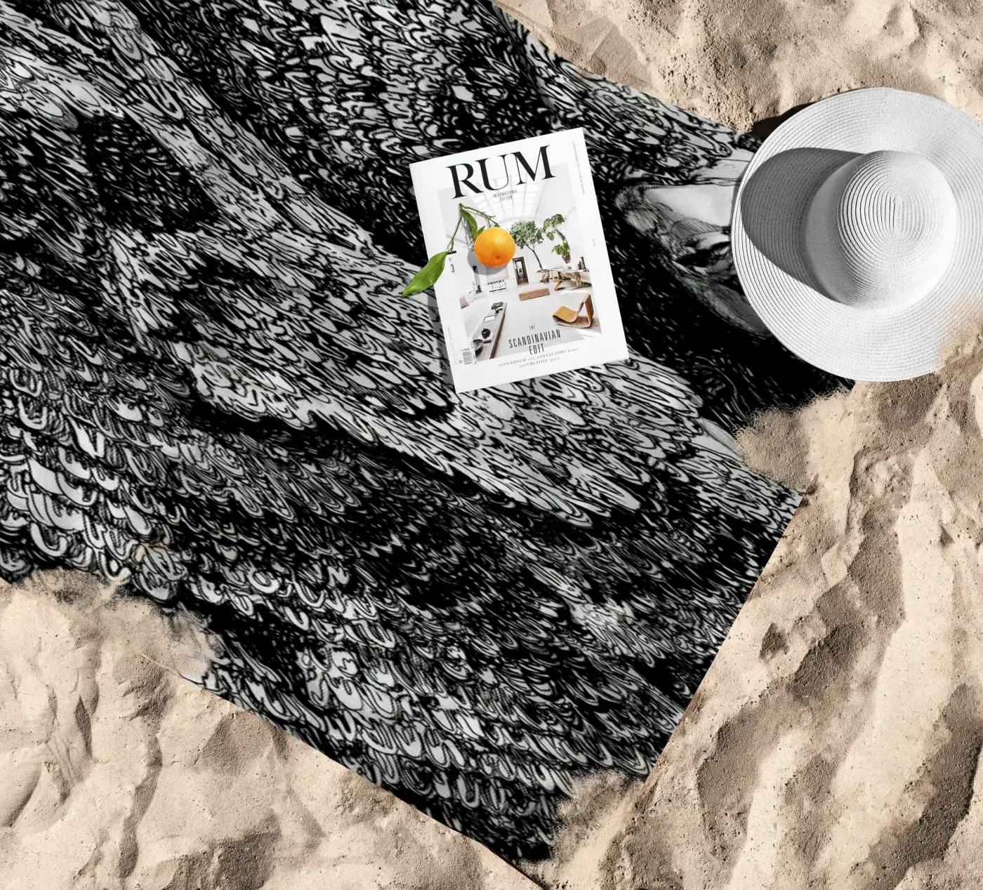 Structure beach towel by Agnes KR Patience