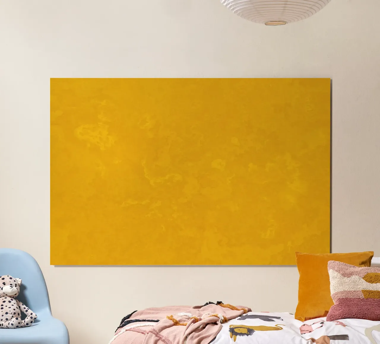 Texture per calcestruzzo giallo girasole poster con telaio in alluminio da amini54