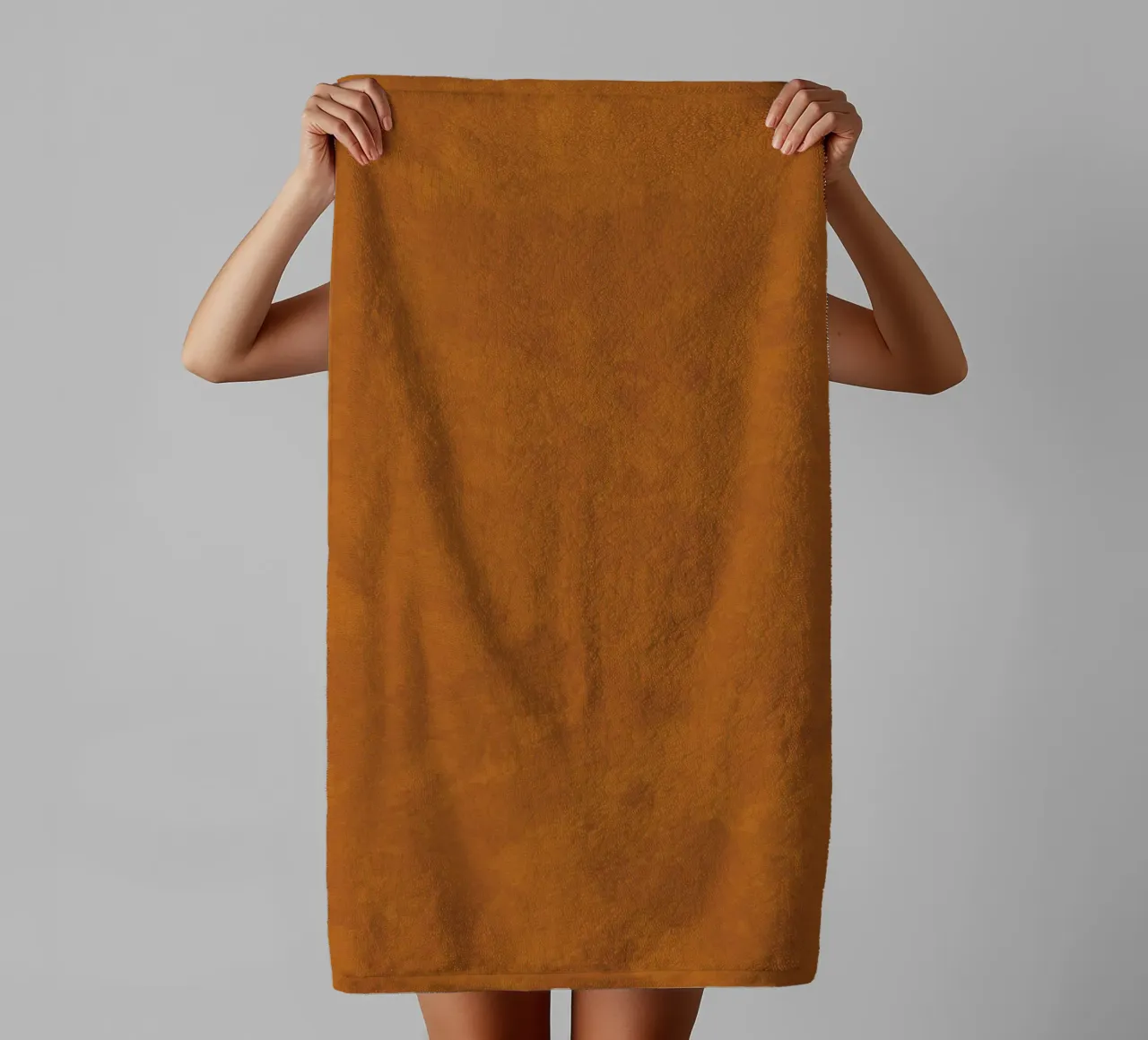 Warm Caramel Concrete Texture towel by amini54