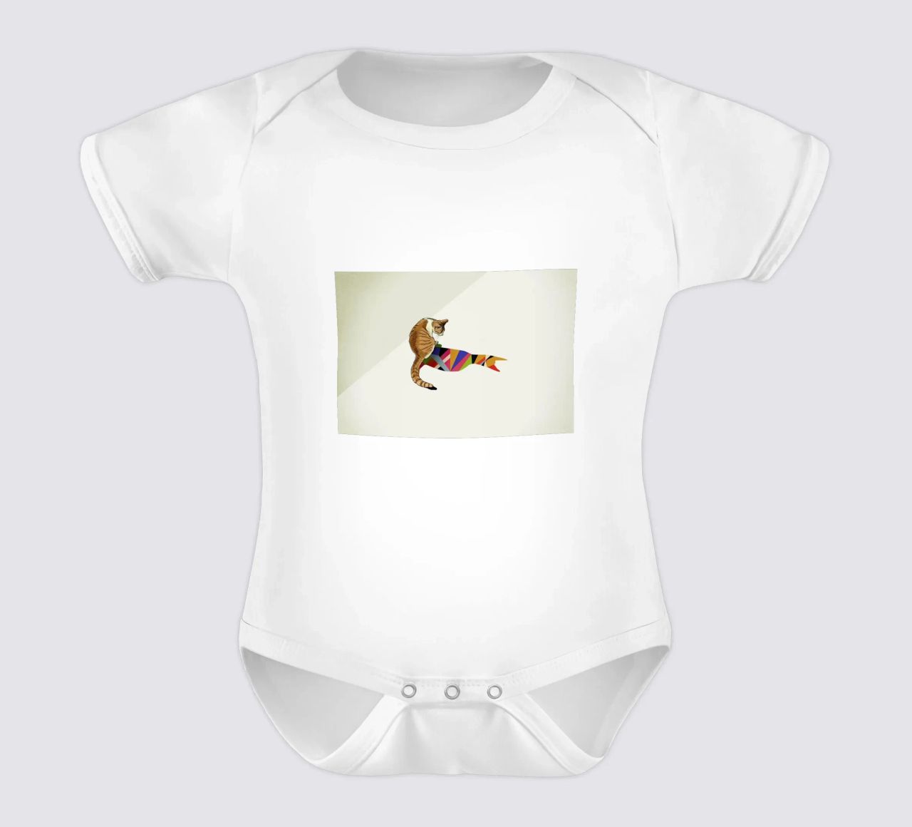 Walking Shadow - Cat 2 Kurzarm Babybody von Jason Ratliff