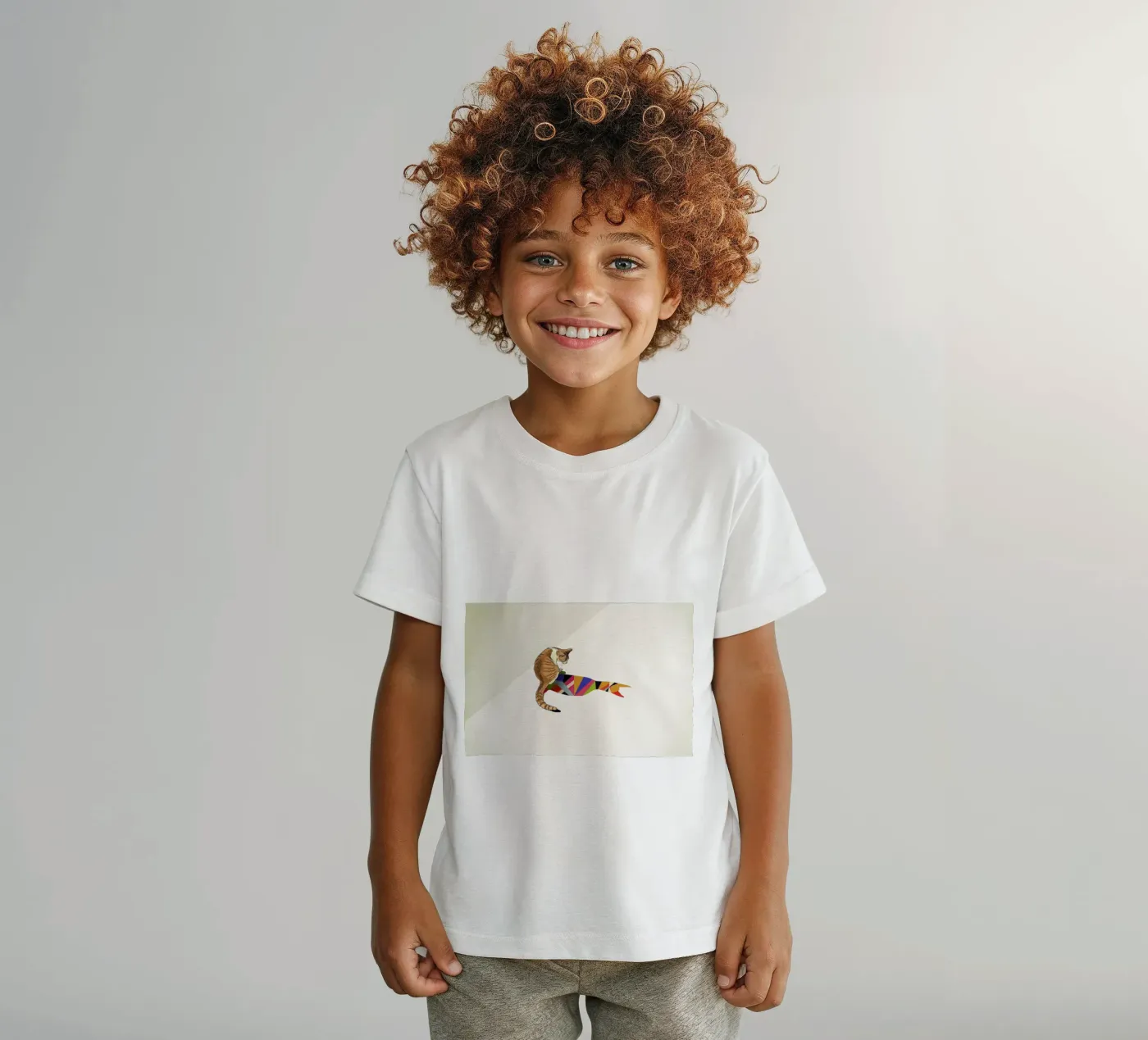 Walking Shadow - Cat 2 kinder t-shirt van Jason Ratliff