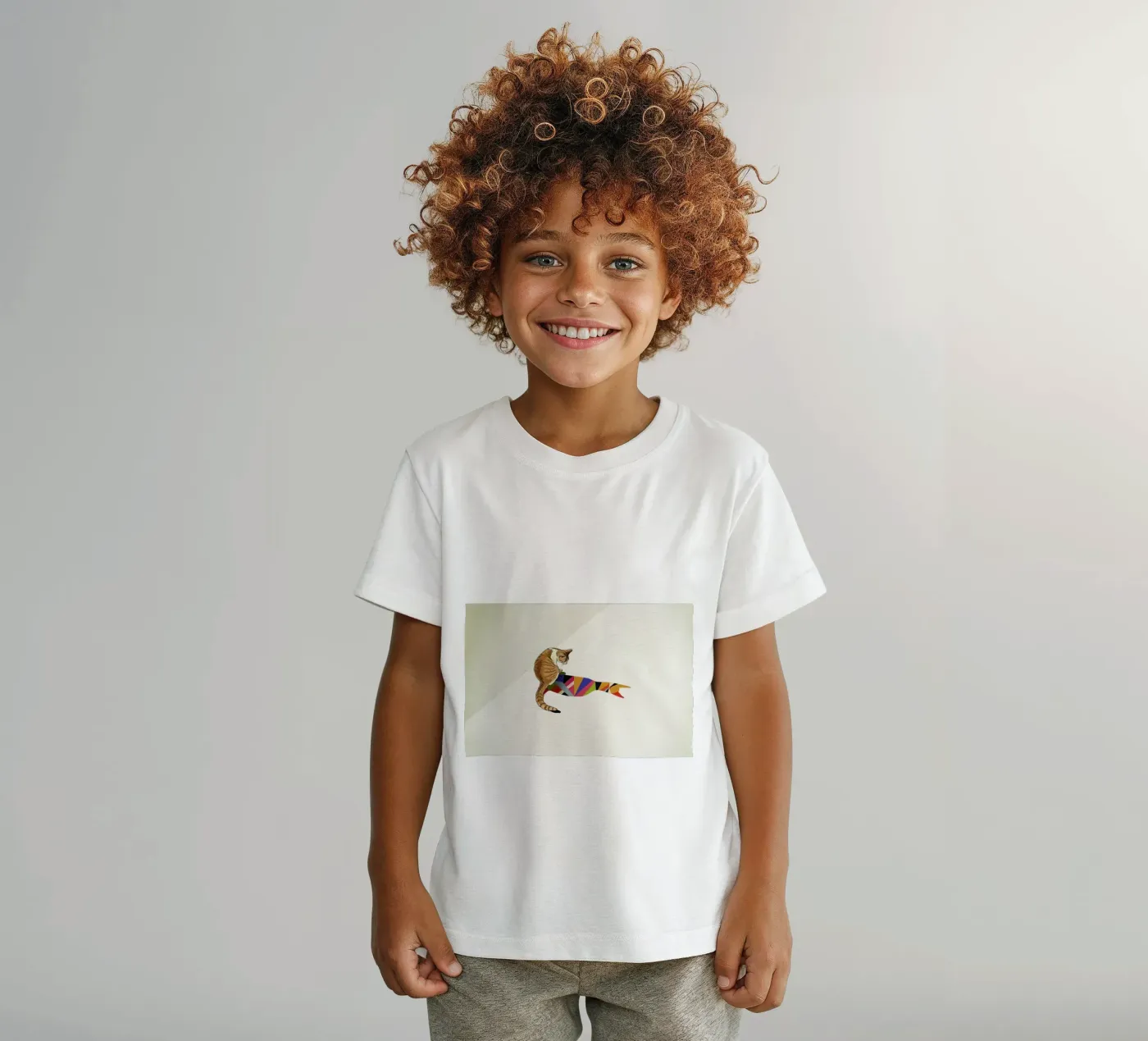 Walking Shadow - Cat 2 kinder t-shirt van Jason Ratliff