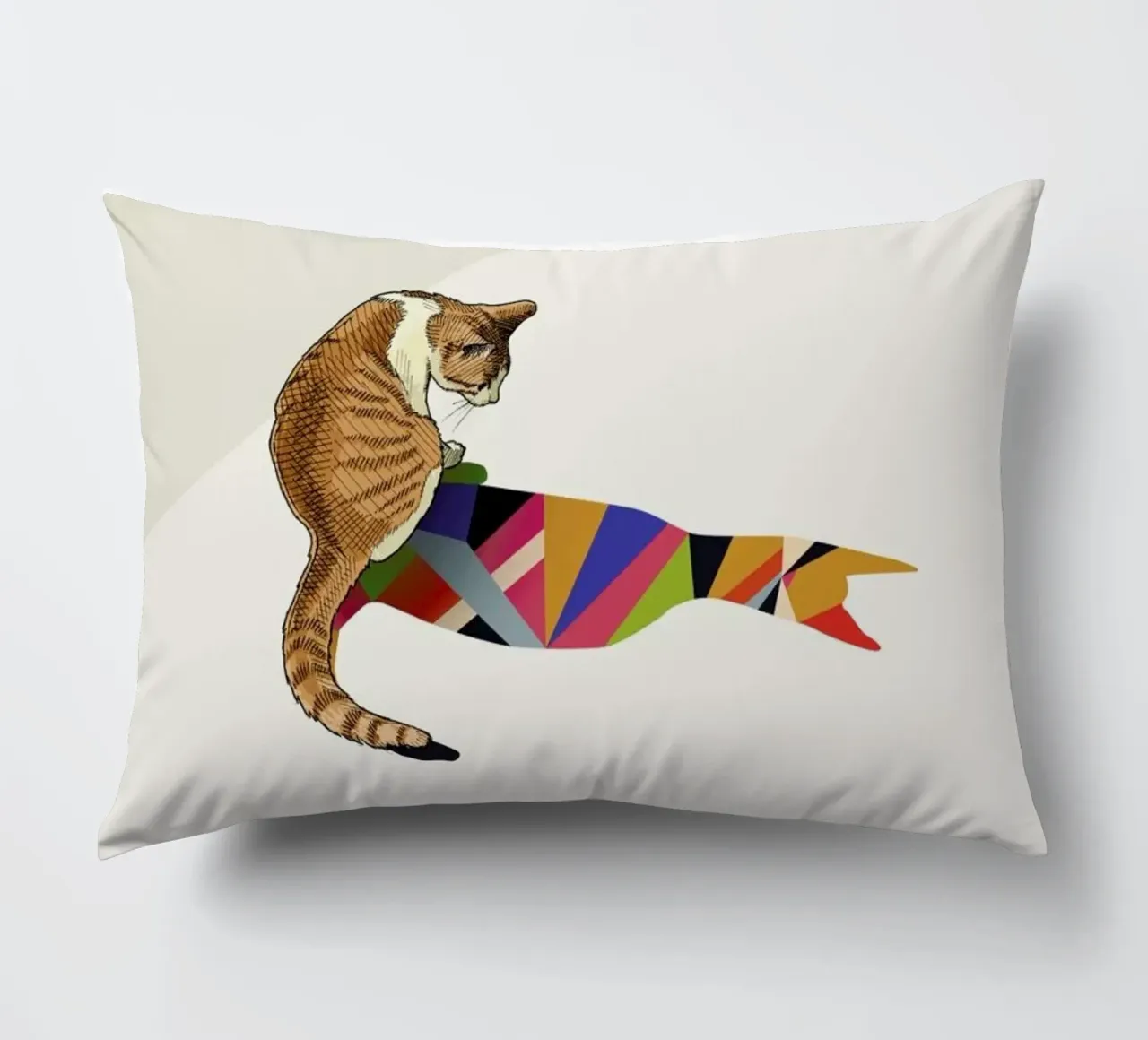 Walking Shadow - Cat 2 cuscino da Jason Ratliff