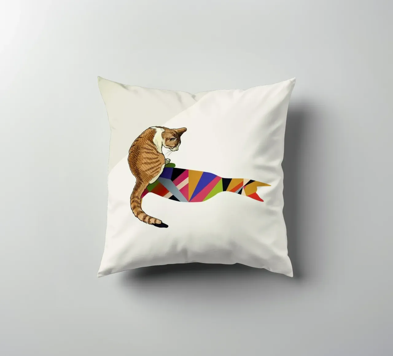 Walking Shadow - Cat 2 cuscino da Jason Ratliff