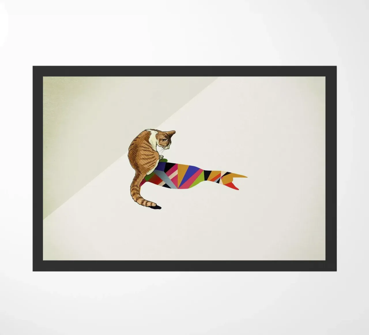 Walking Shadow - Cat 2 doormat by Jason Ratliff