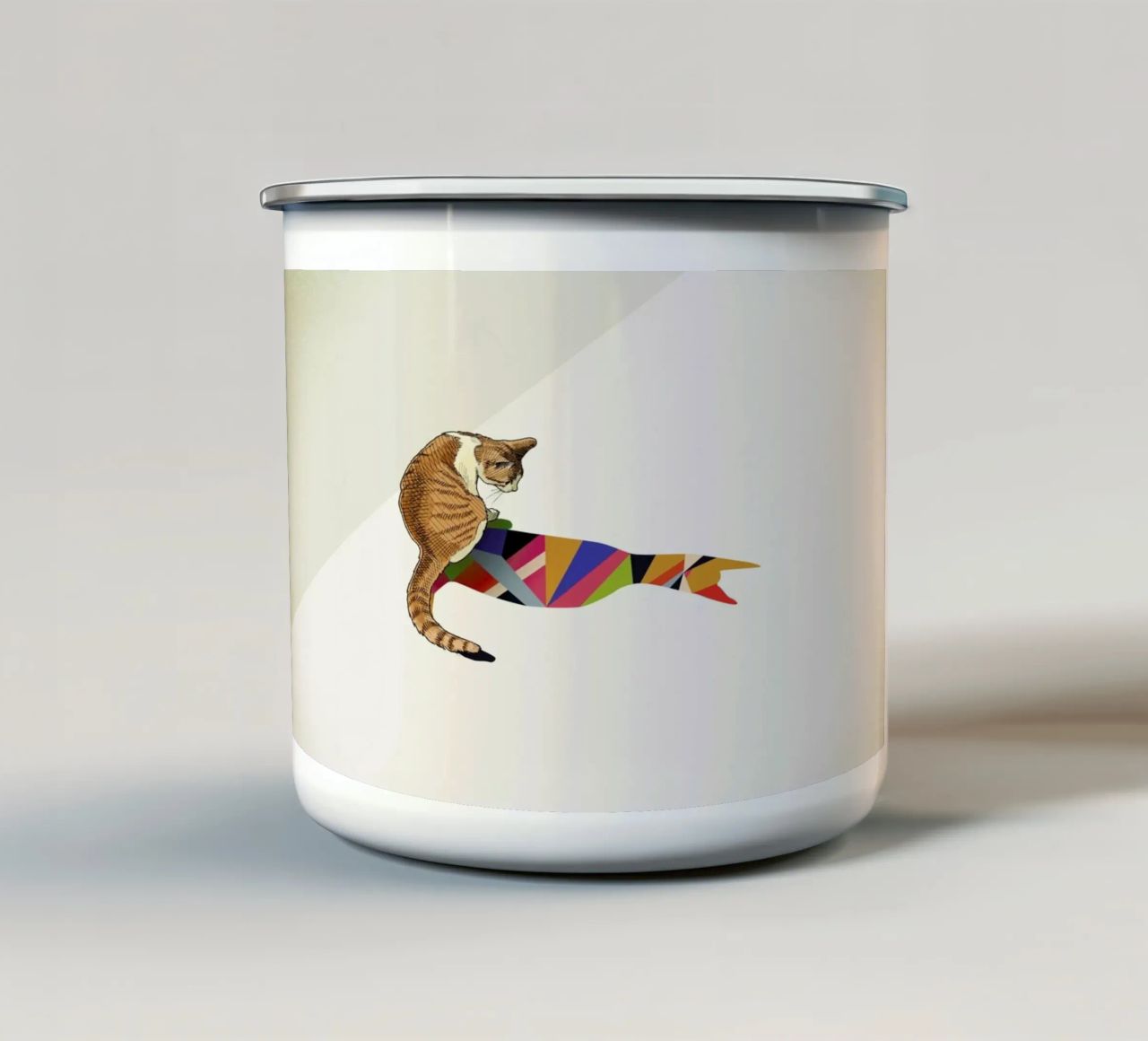 Walking Shadow - Cat 2 tazza in smalto da Jason Ratliff