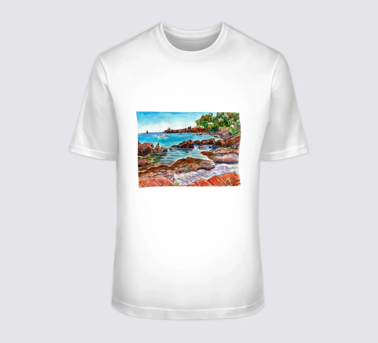 Spiaggia Peguiere a Saint Raphael t-shirt da C.WILL