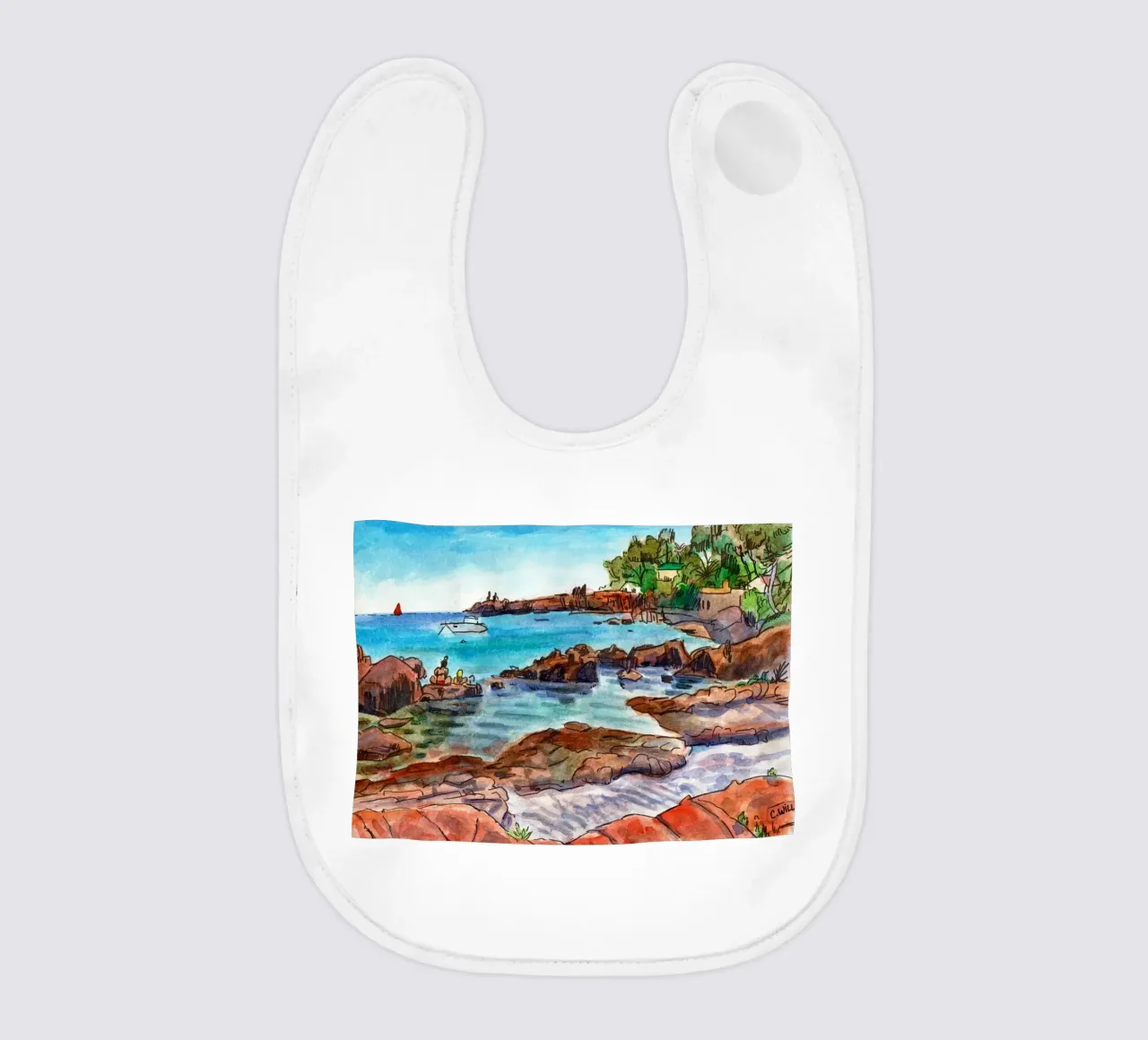 Spiaggia Peguiere a Saint Raphael bavaglino da C.WILL