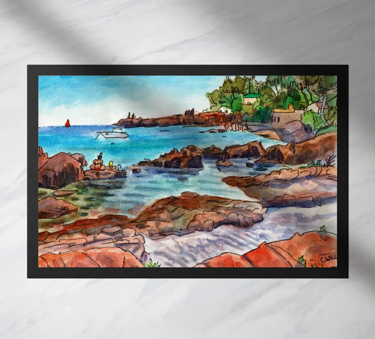 Spiaggia Peguiere a Saint Raphael zerbino da C.WILL