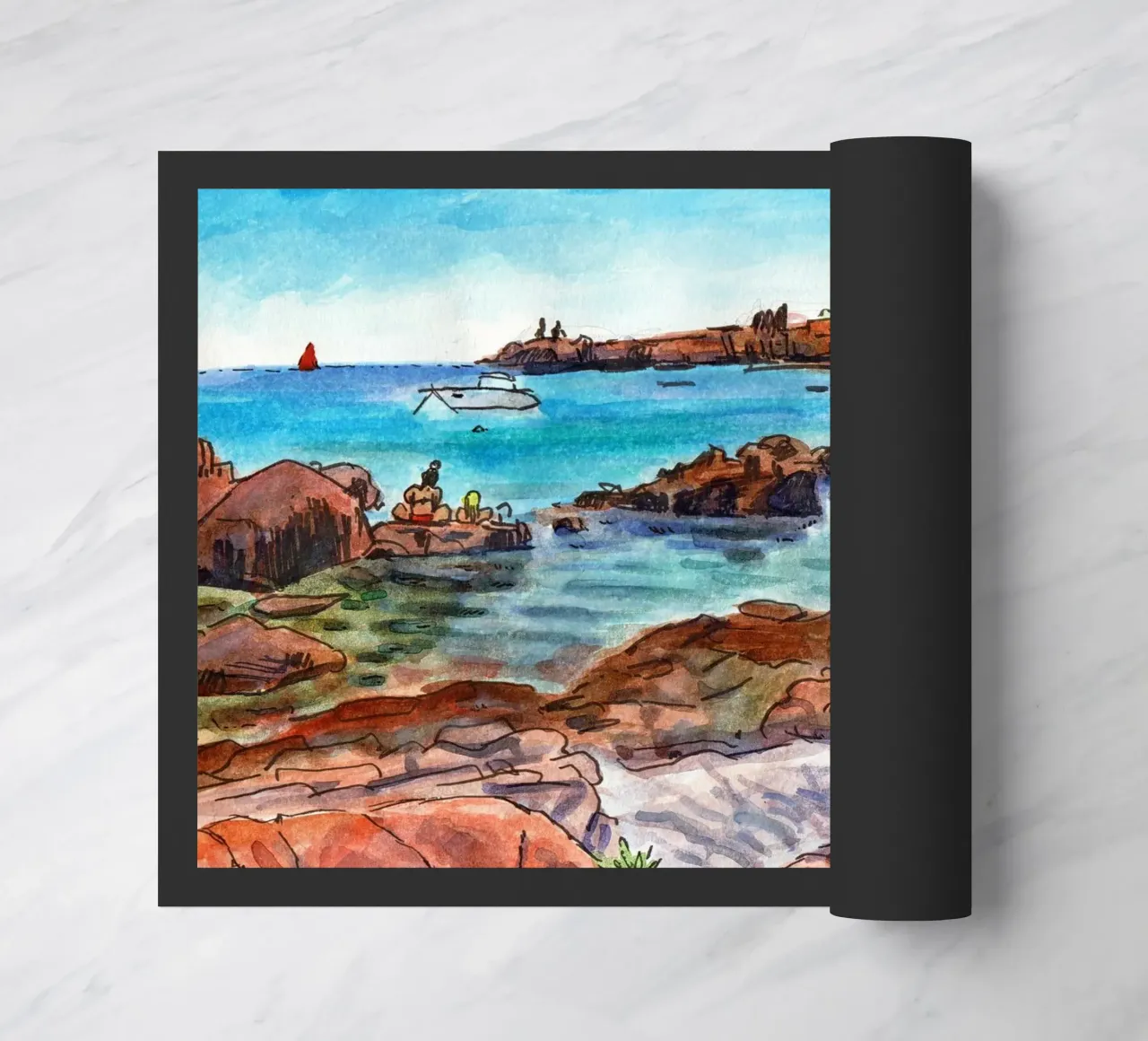 Spiaggia Peguiere a Saint Raphael zerbino da C.WILL