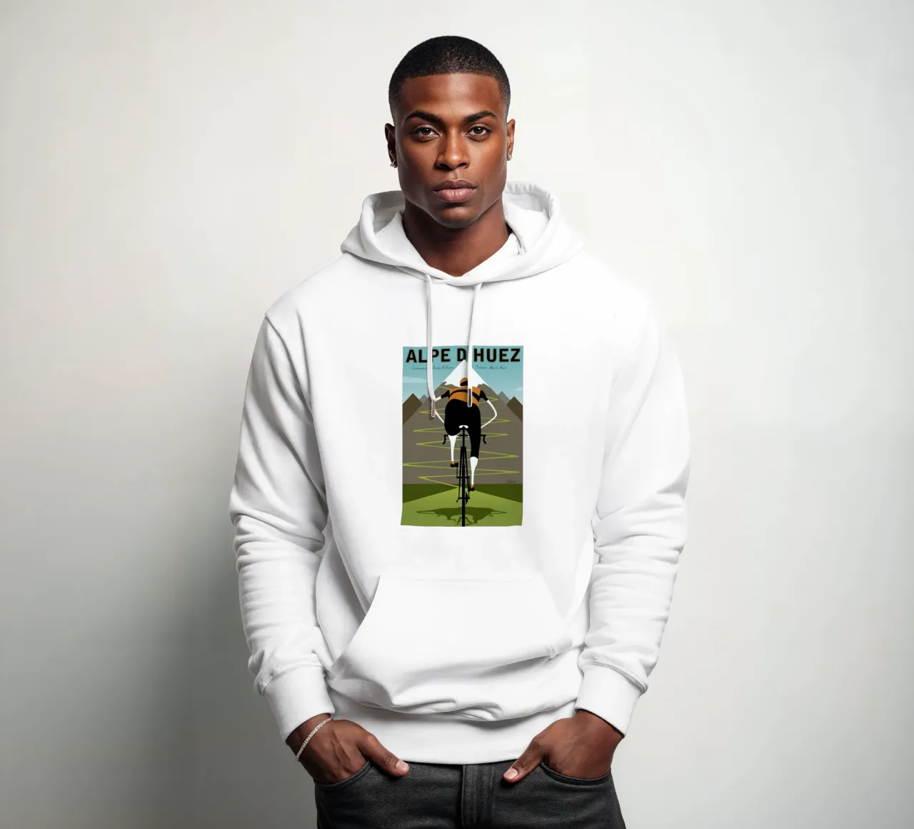 Alpe d'Huez sudadera con capucha de Michael Valenti
