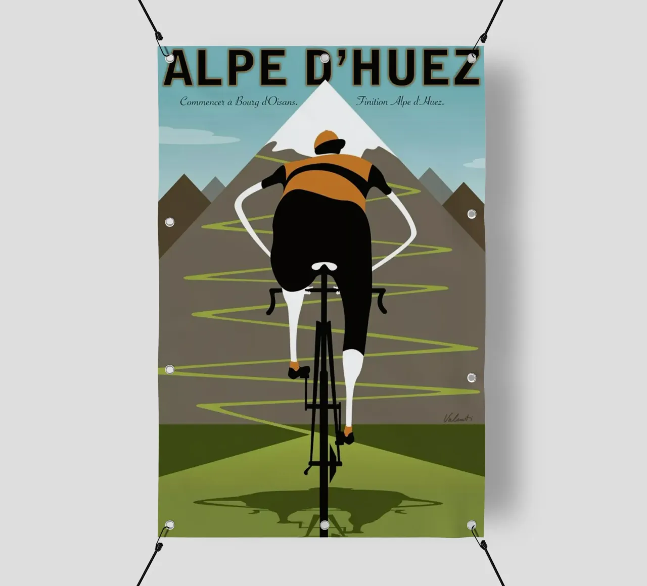 Alpe d'Huez pvc cover by Michael Valenti