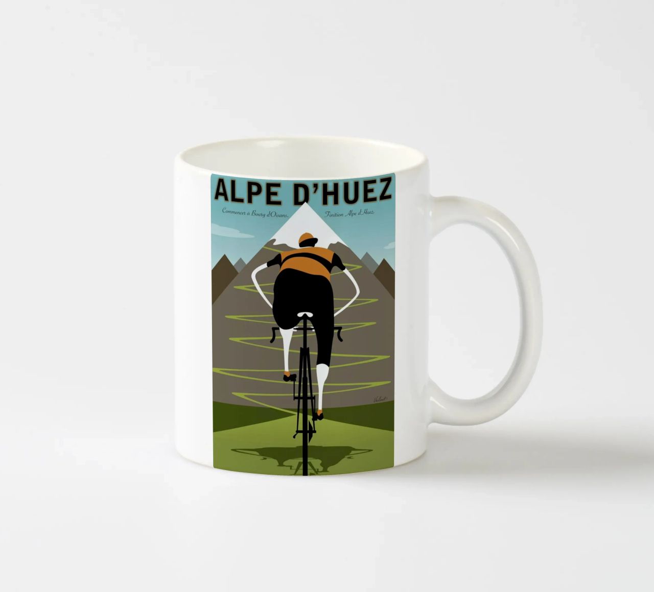 Alpe d'Huez tazza in ceramica da Michael Valenti