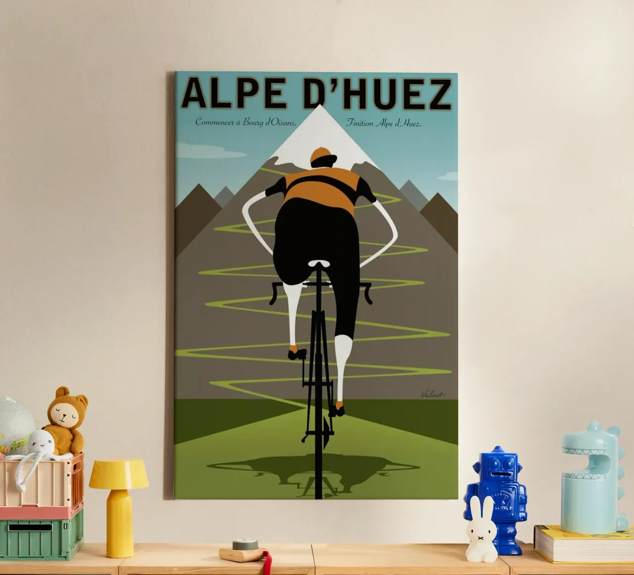 Alpe d'Huez tela con Cornice a cassetta da Michael Valenti