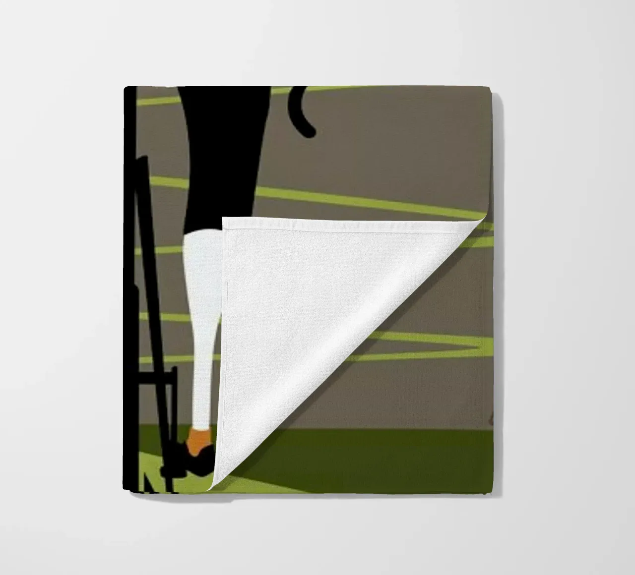 Alpe d'Huez beach towel by Michael Valenti