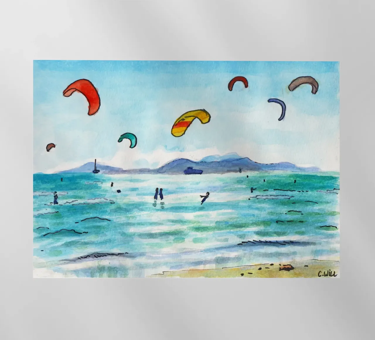 Kite surf pellicola backlit da C.WILL