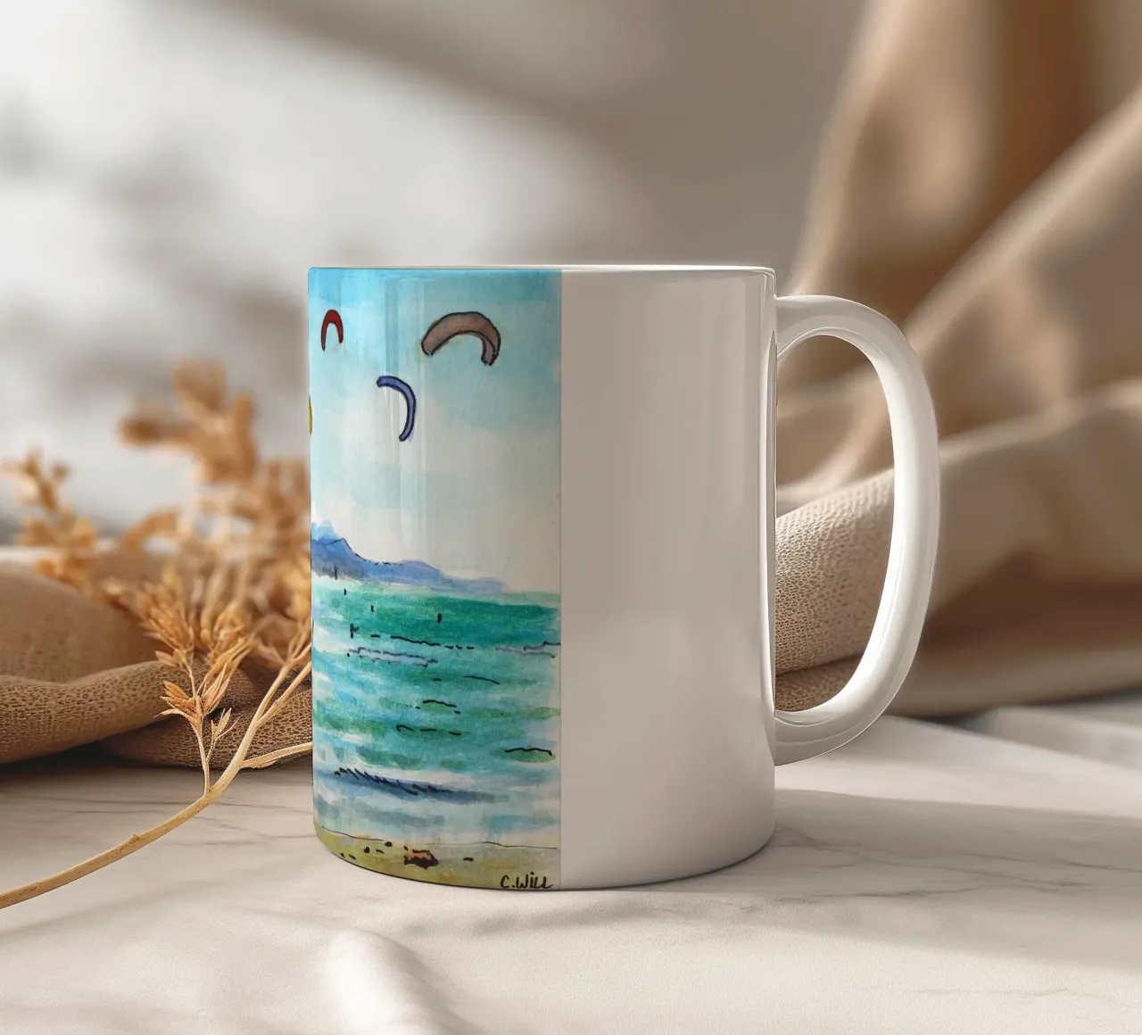 Kite surf tazza in ceramica da C.WILL