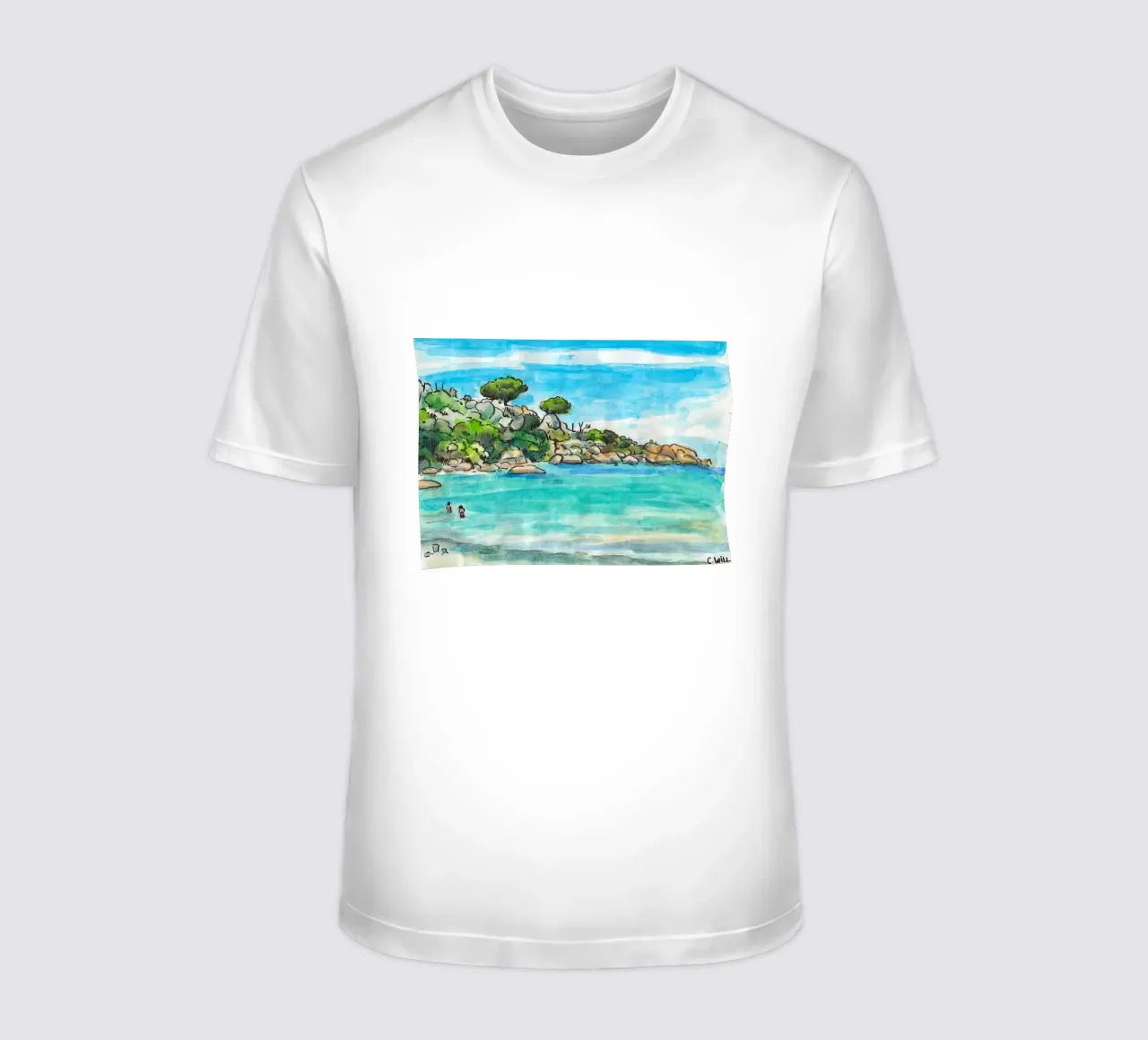 Santa Giulia in Corsica t-shirt da C.WILL