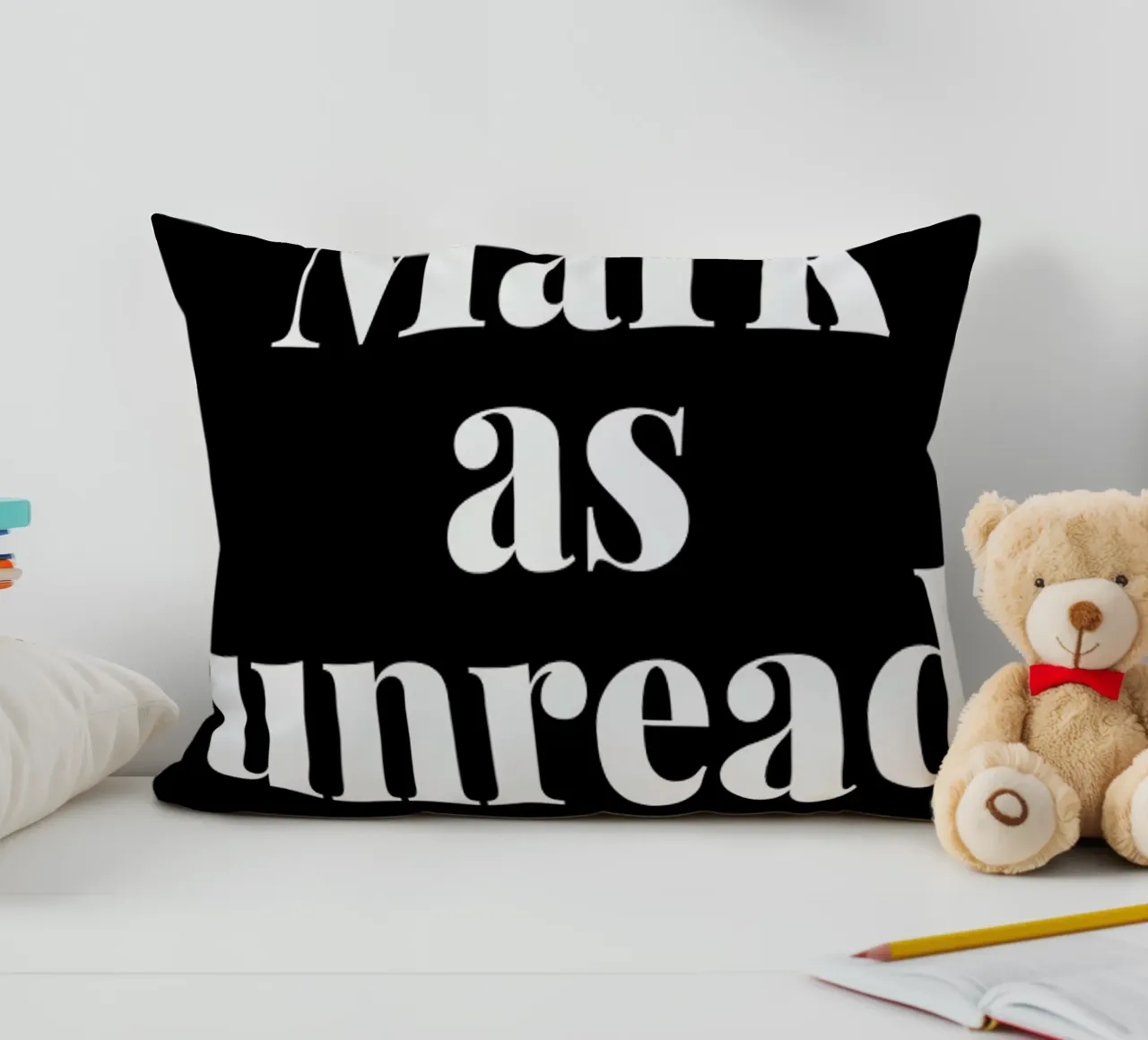 Mark As Unread decorative cushion by LeDieg