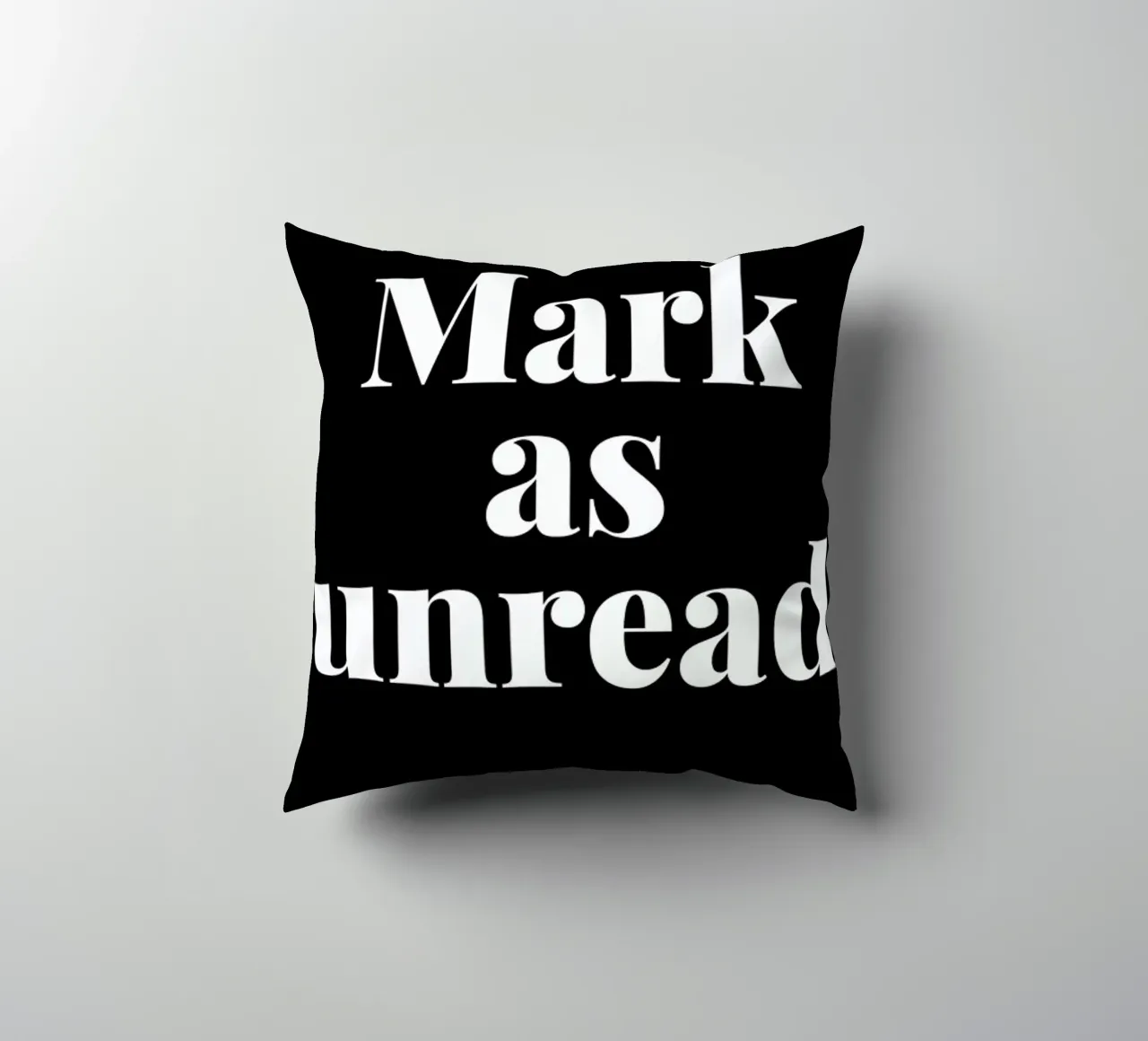 Mark As Unread decorative cushion by LeDieg