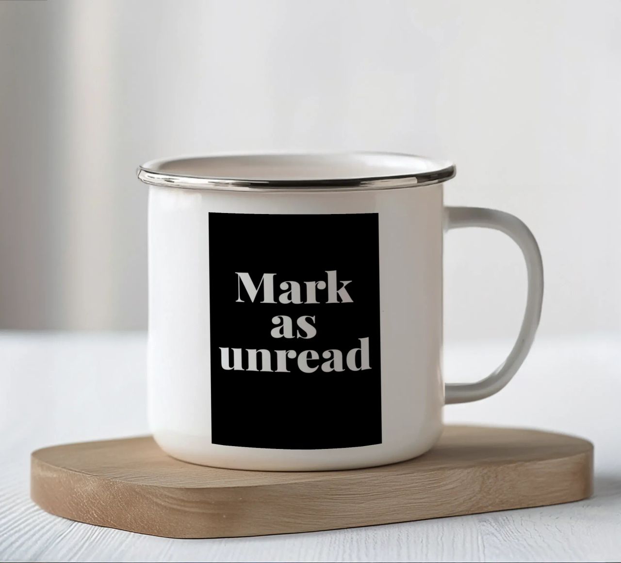 Mark As Unread tazza in smalto da LeDieg