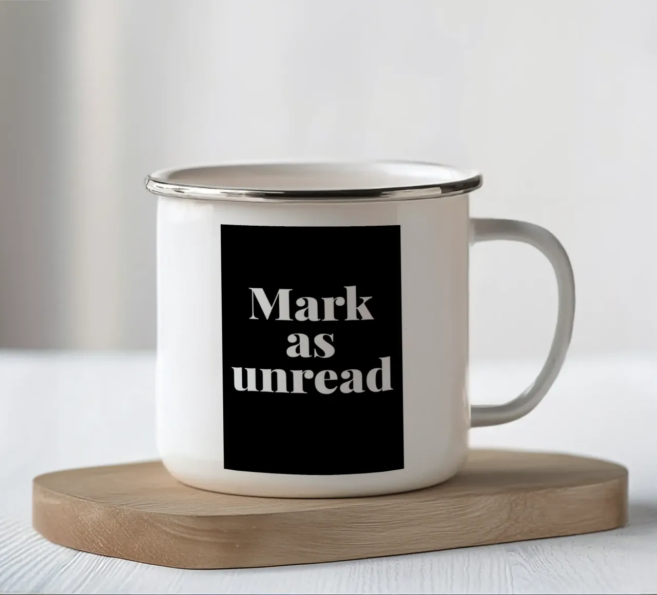Mark As Unread Emaille Tasse von LeDieg