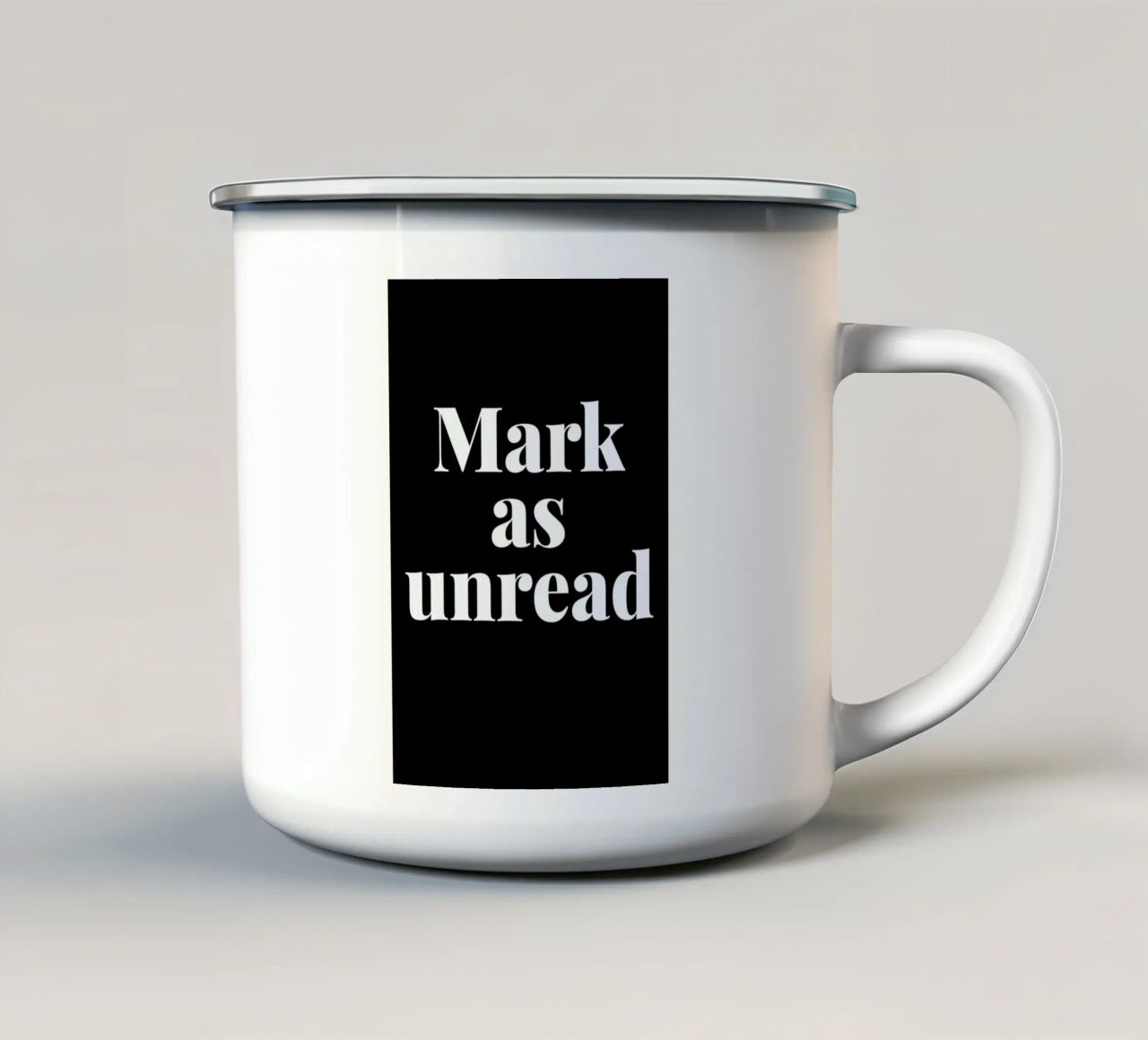 Mark As Unread tazza in smalto da LeDieg