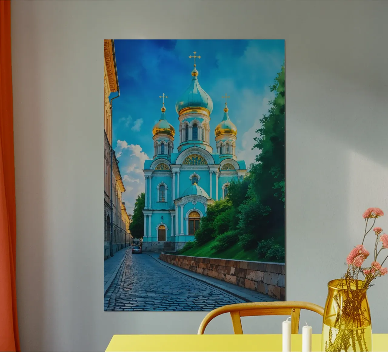 Golden Domes in a Tranquil Urban Oasis poster da AlbertKlee