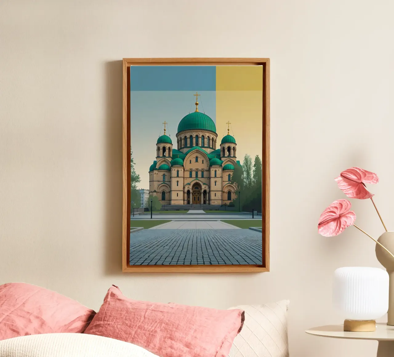 Minimalist Tribute to St. Sophia canvas met Baklijst van AlbertKlee