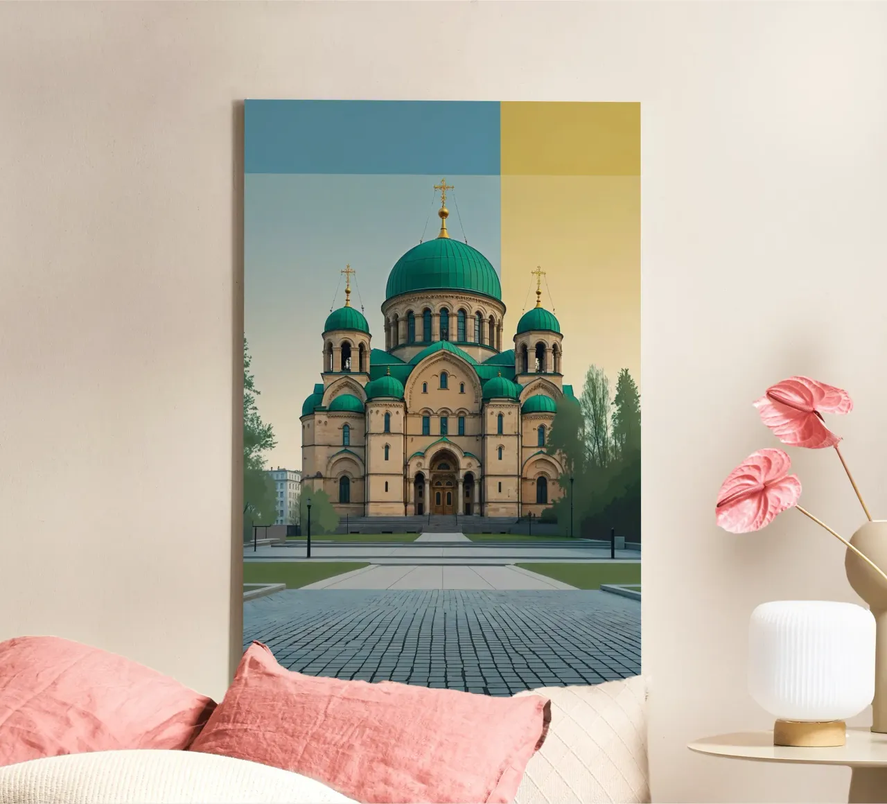 Minimalist Tribute to St. Sophia canvas met Baklijst van AlbertKlee
