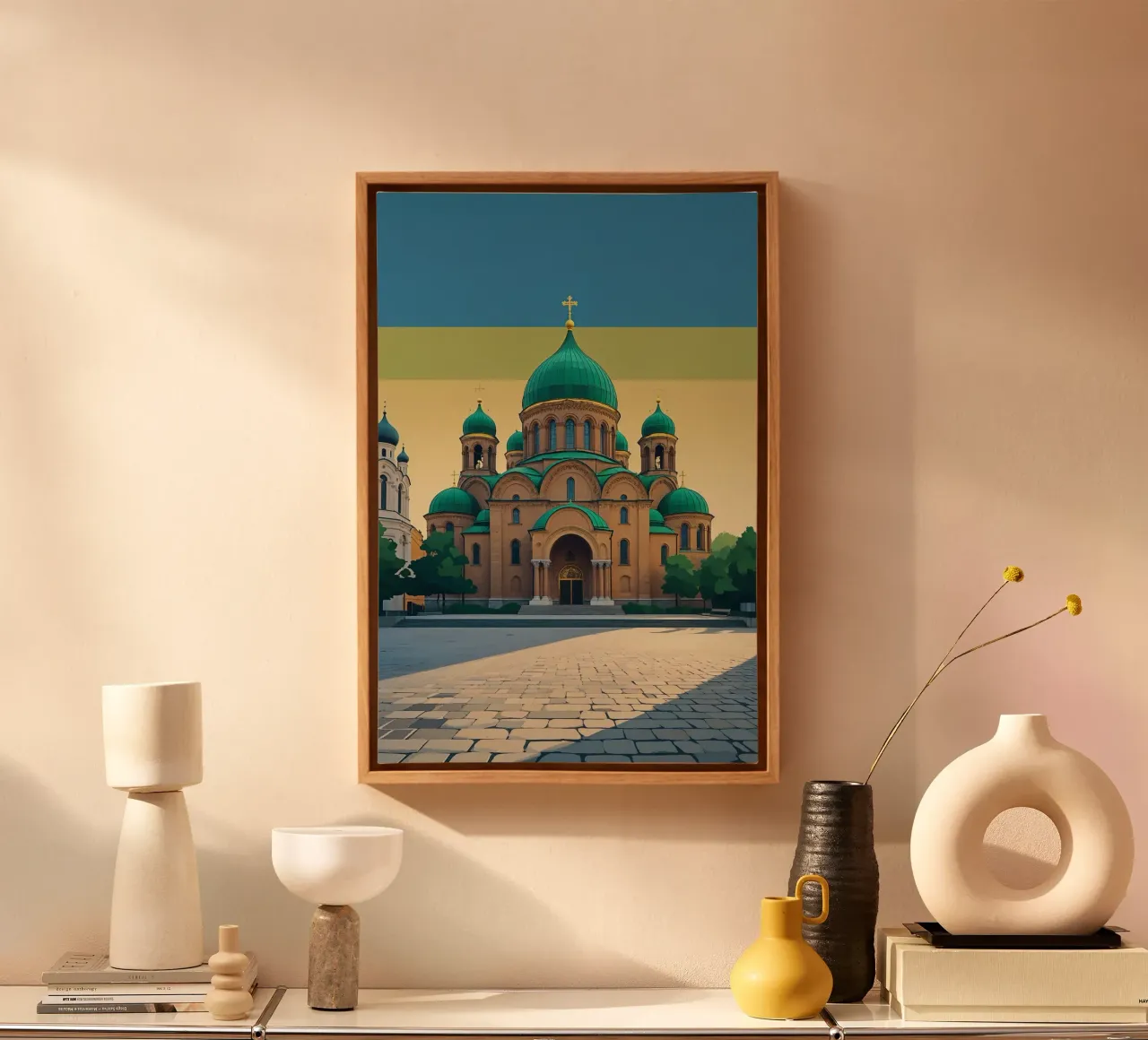 St. Sophia’s Iconic Presence canvas met Baklijst van AlbertKlee