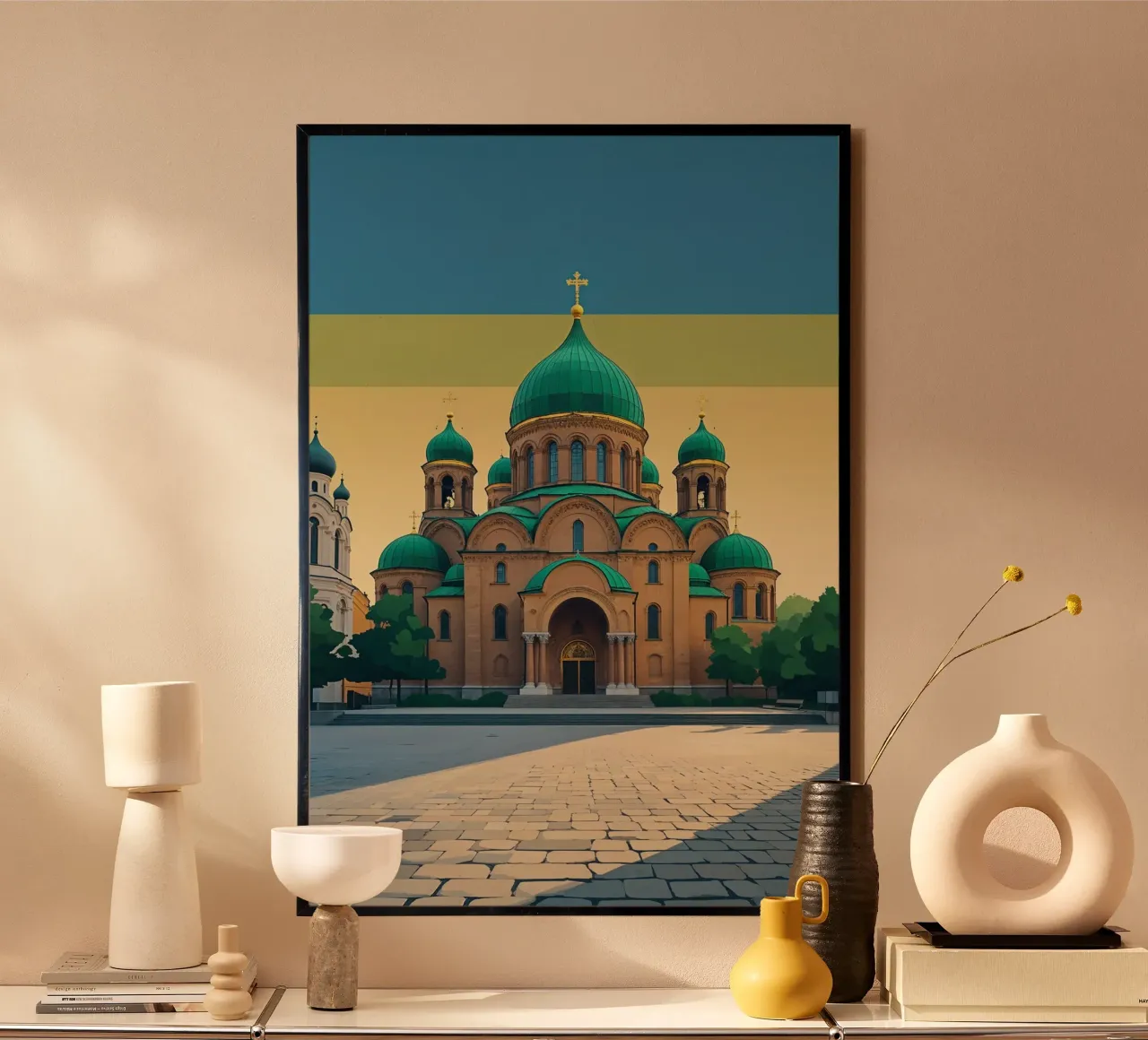 St. Sophia’s Iconic Presence poster con telaio in alluminio da AlbertKlee
