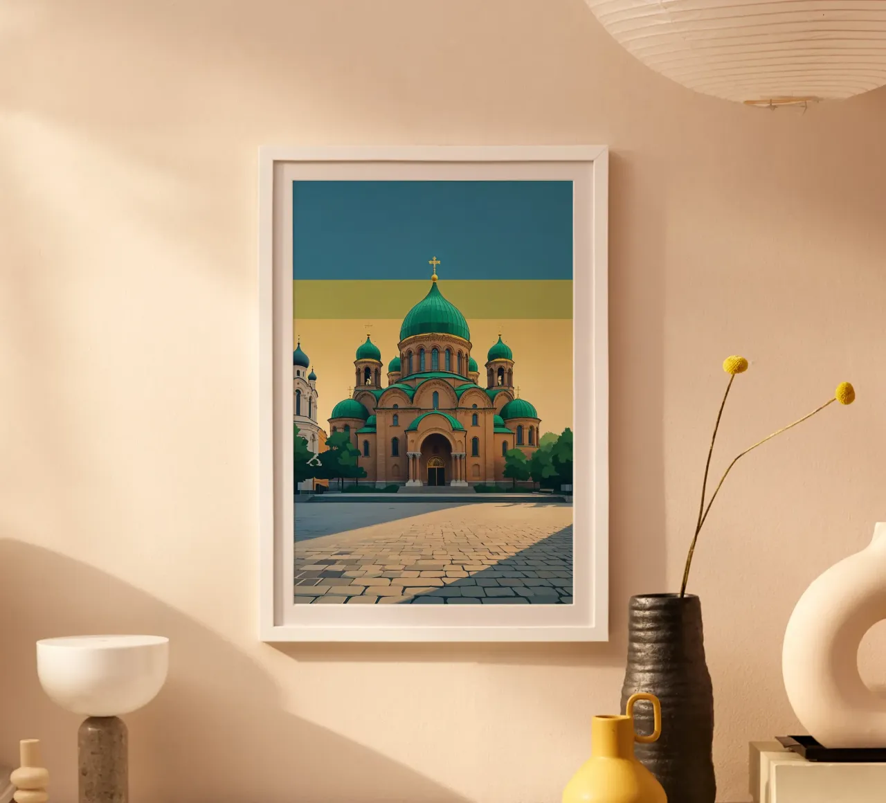 St. Sophia’s Iconic Presence poster con telaio in alluminio da AlbertKlee