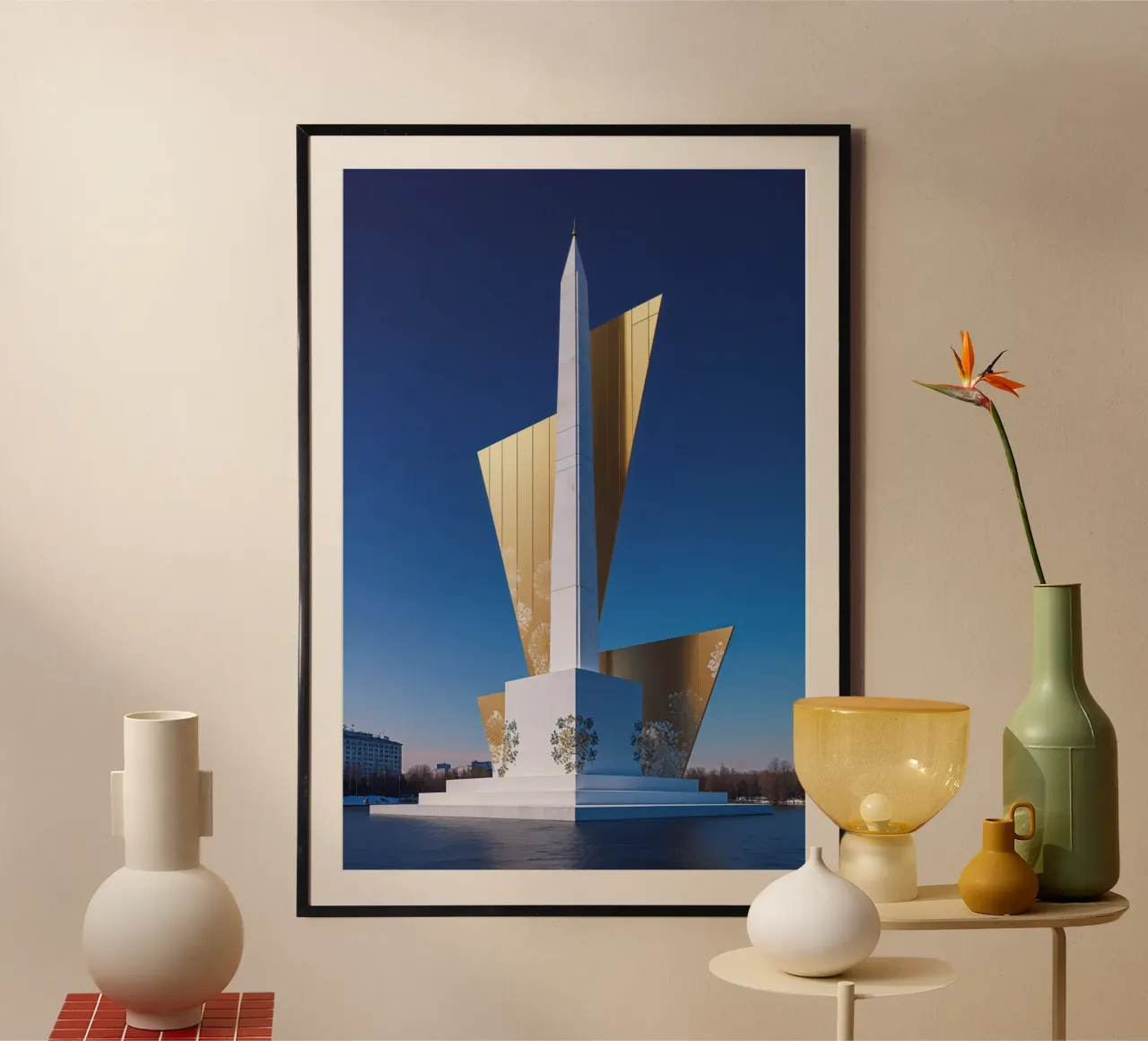 Kyiv Independence Monument in Modern Style poster da AlbertKlee