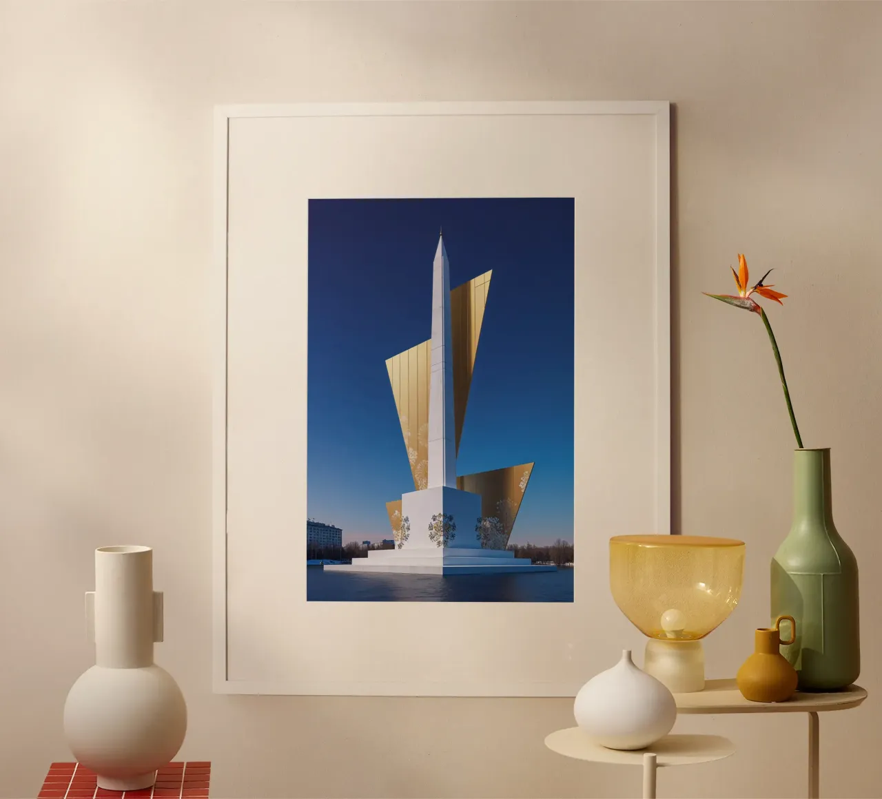 Kyiv Independence Monument in Modern Style poster da AlbertKlee